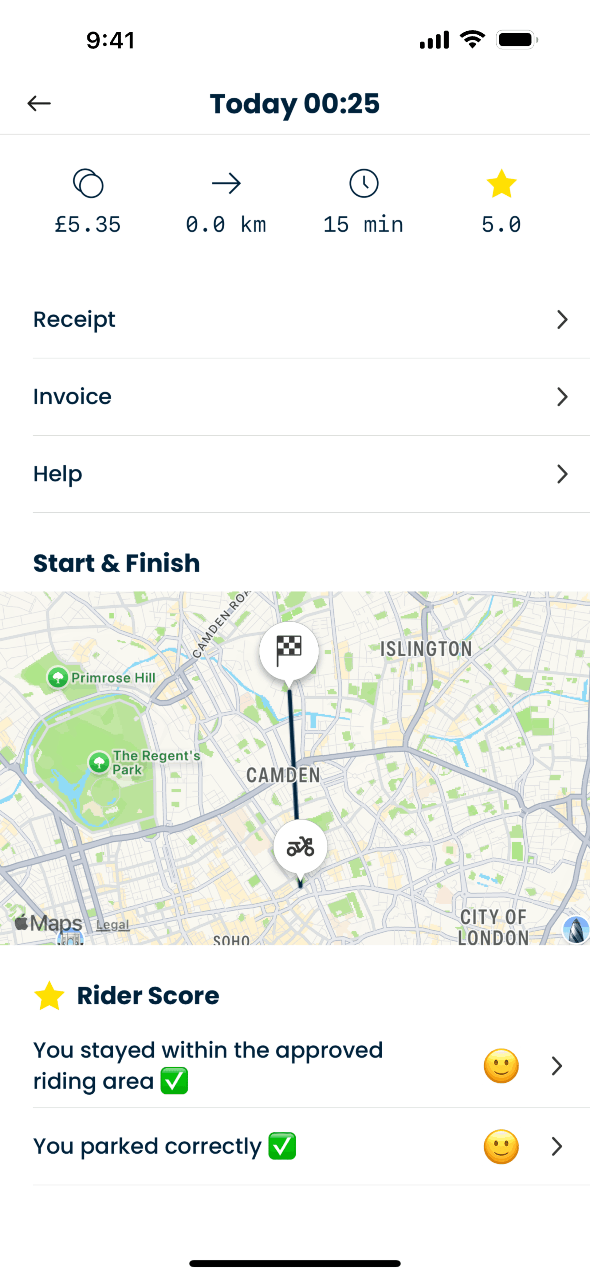 Bird iOS Travel & Transportation interface screenshot 9