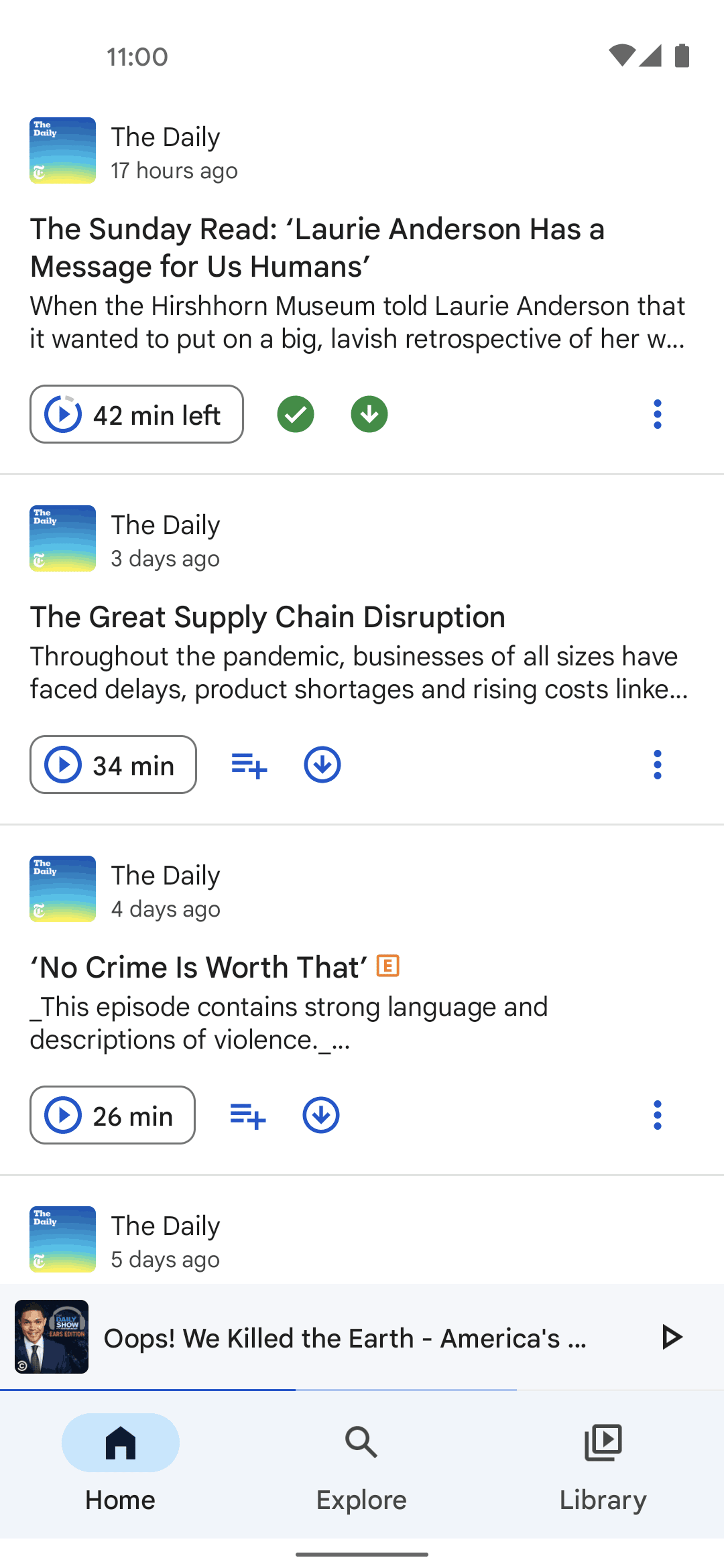 Google Podcasts Android Music & Audio interface screenshot 14