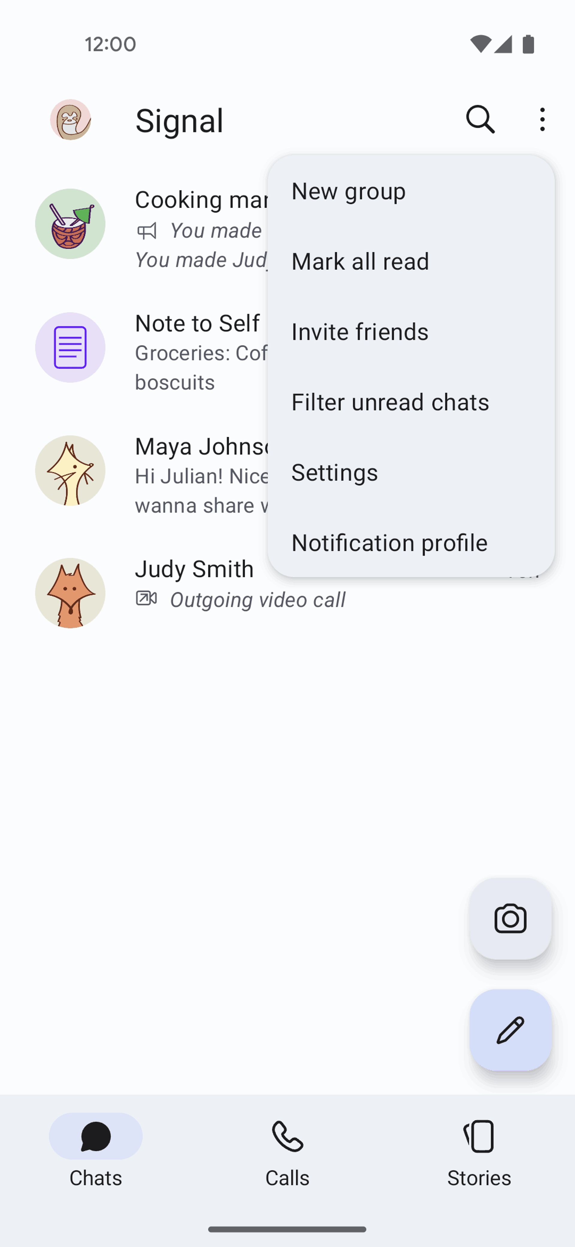 Signal Android Social Networking interface screenshot 20