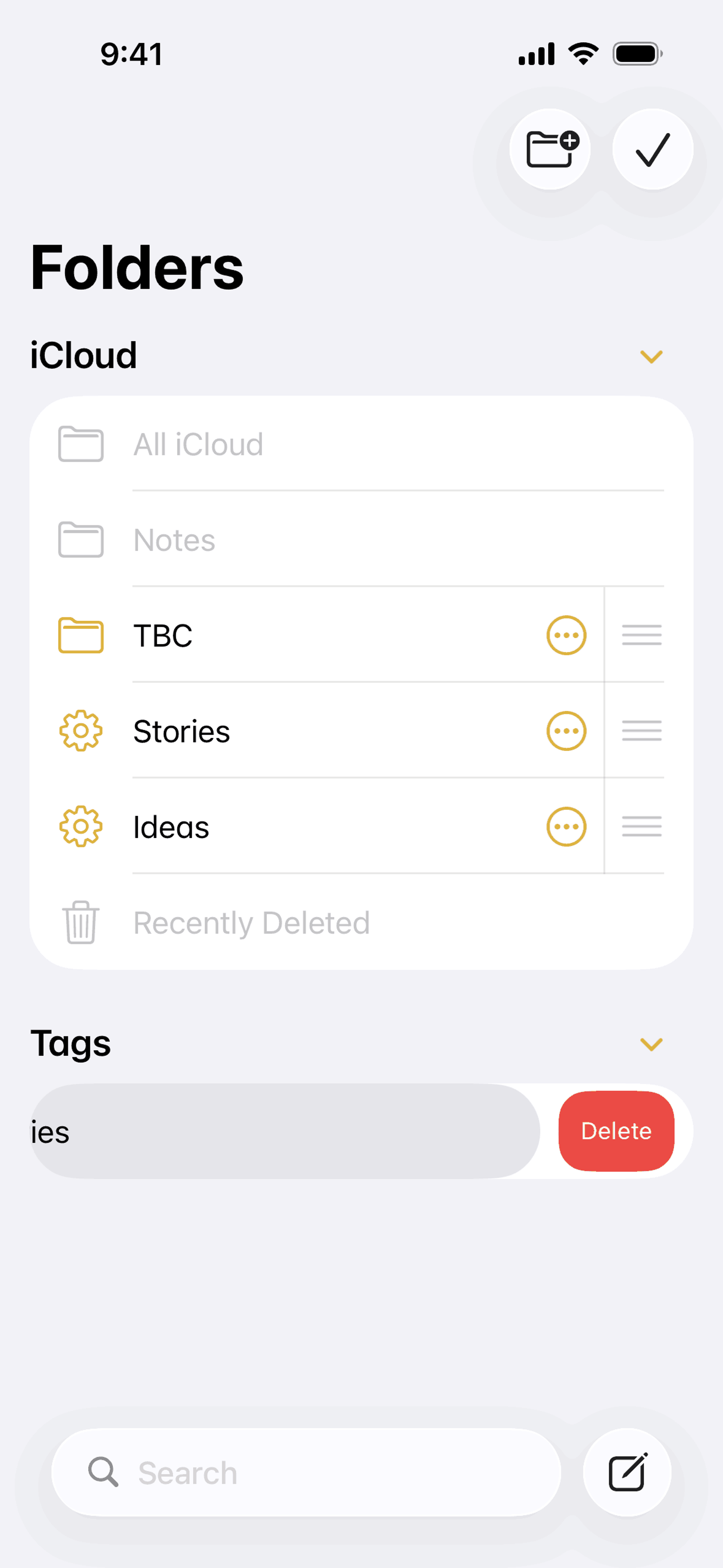 Apple Notes iOS Productivity interface screenshot 9