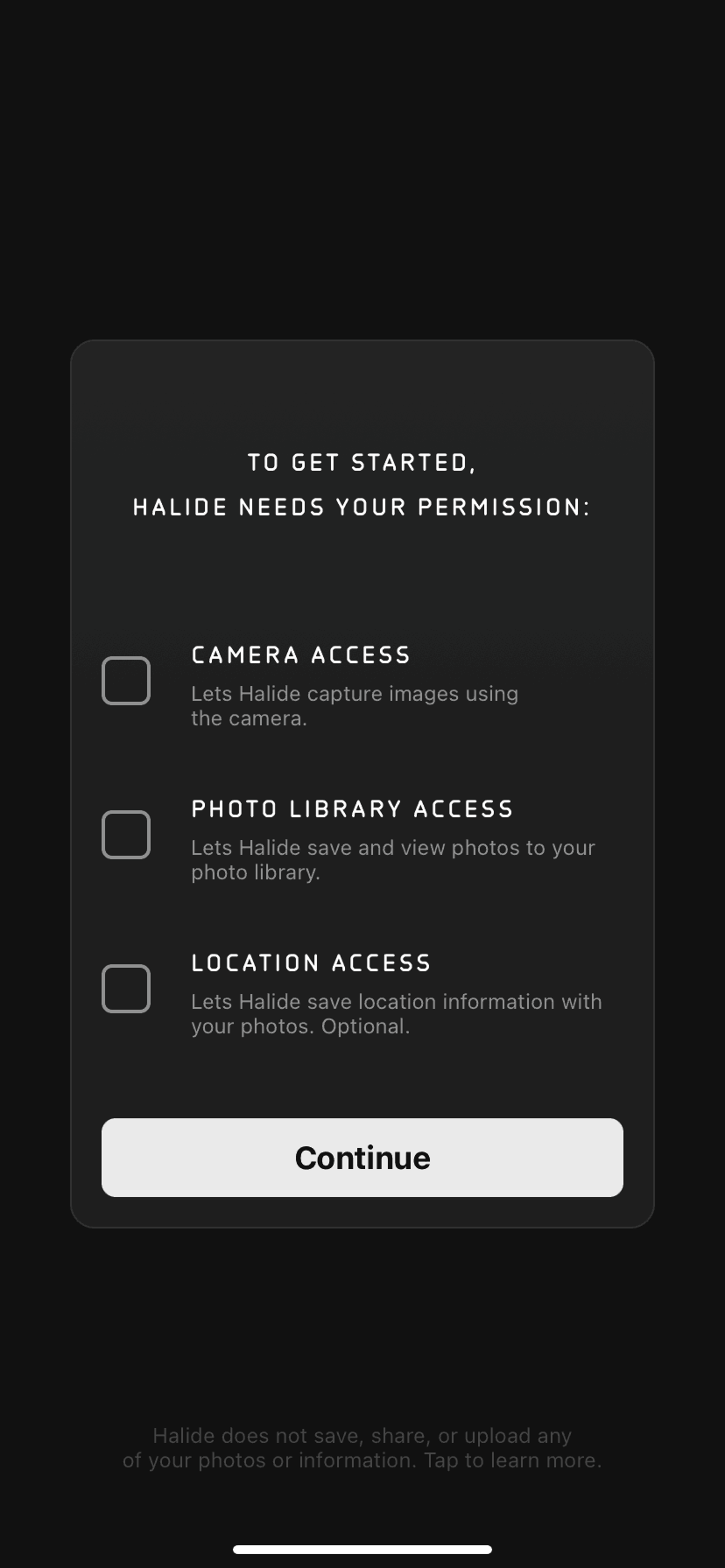 Halide iOS Photo & Video interface screenshot 16