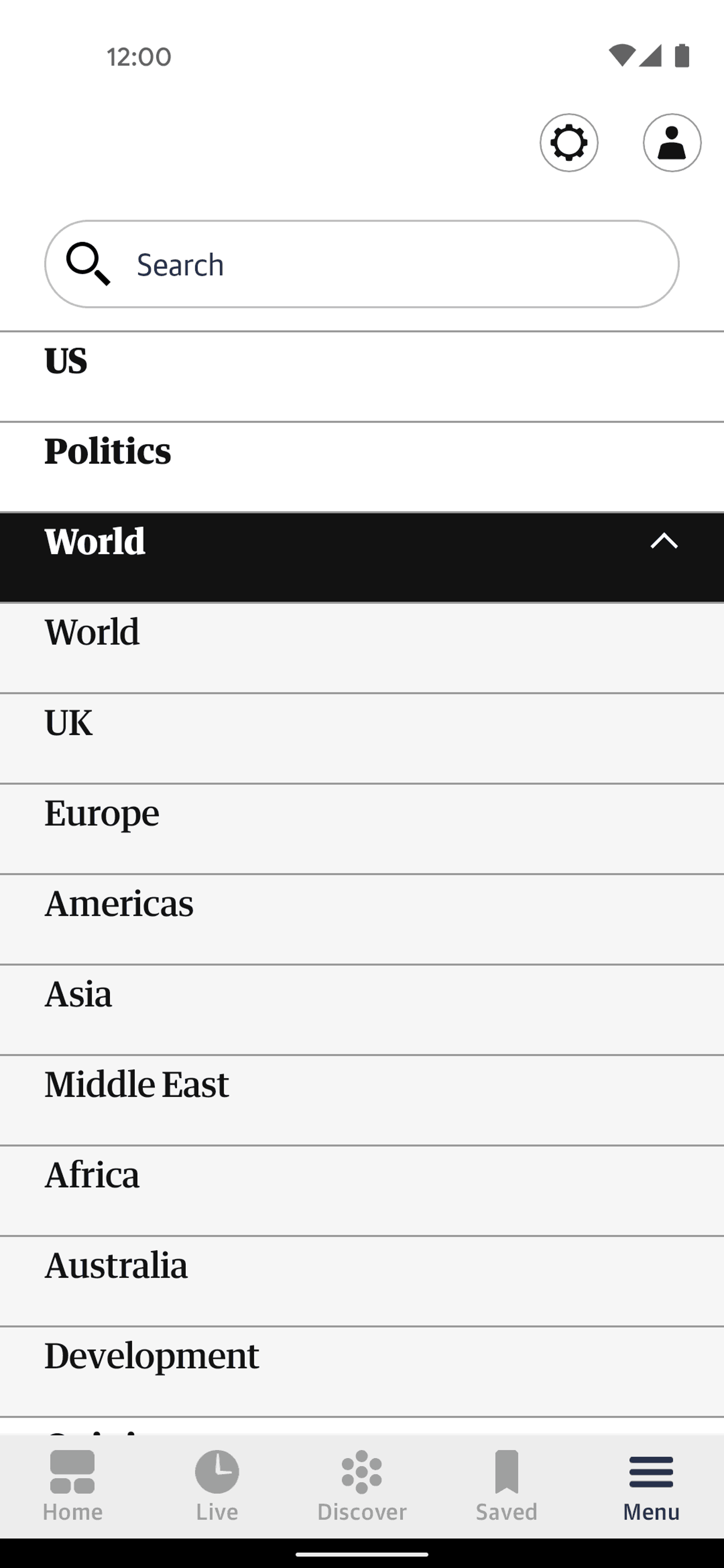 The Guardian Android News interface screenshot 20