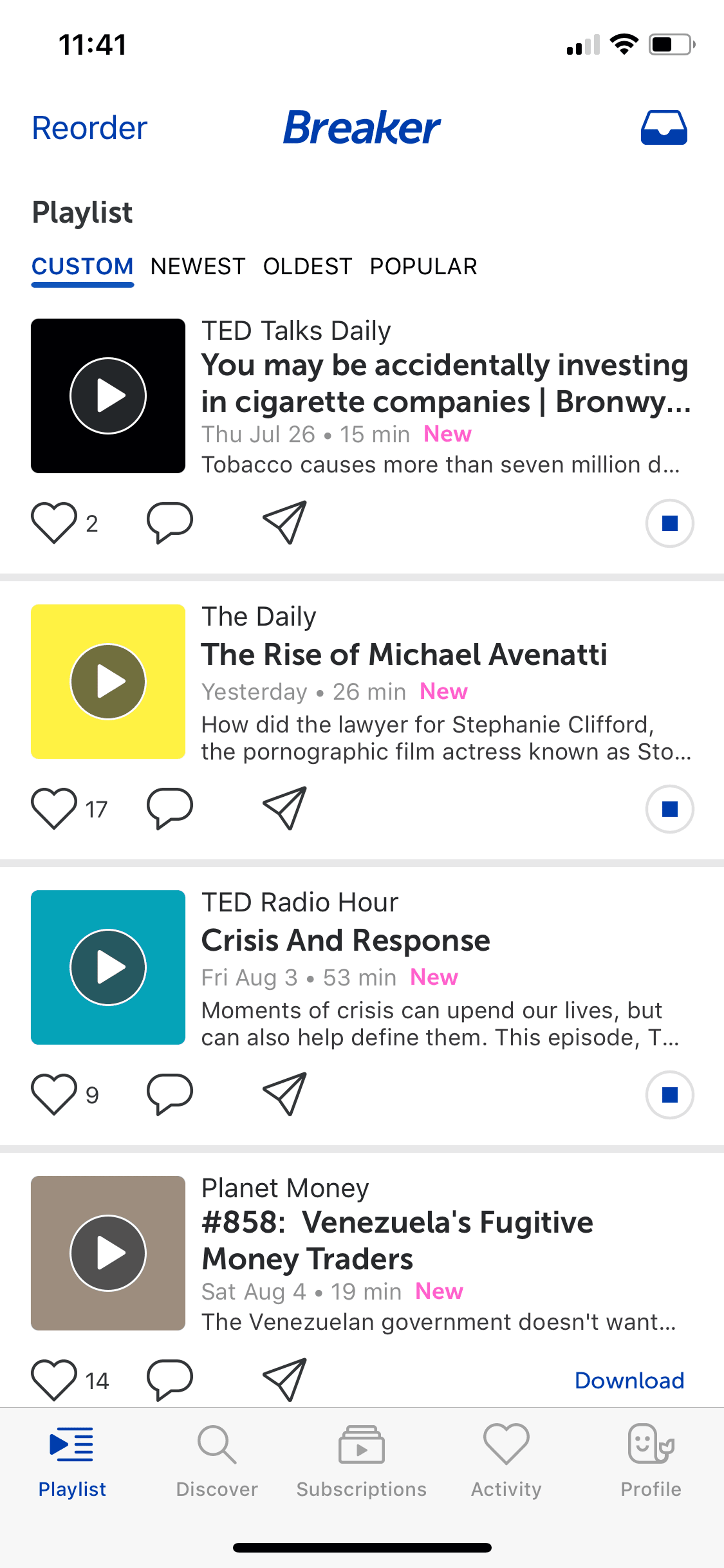 Breaker iOS Social Networking interface screenshot 13