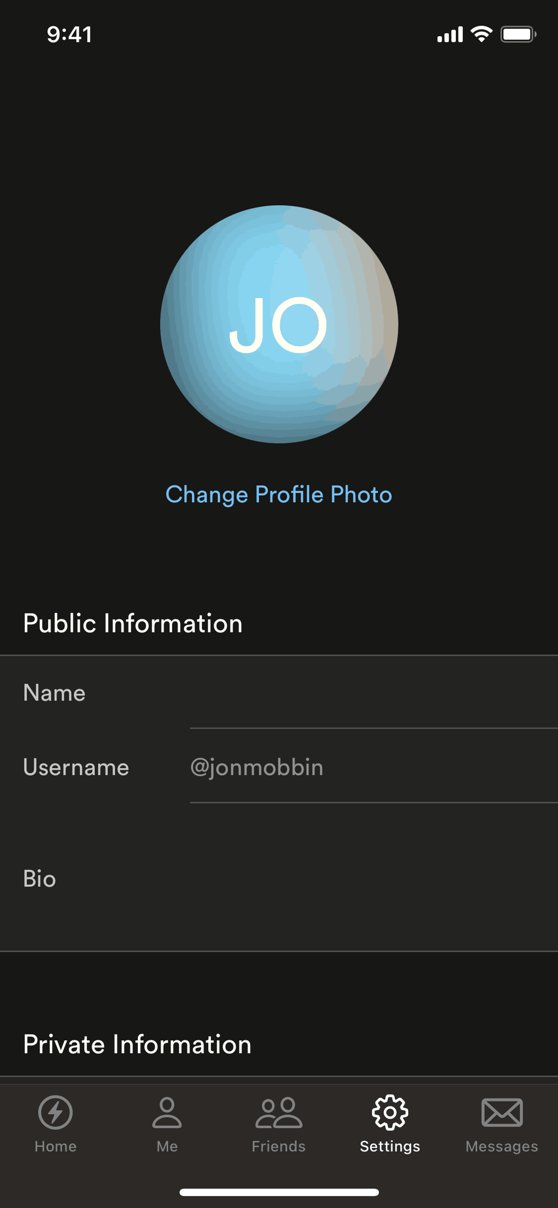 Dimensional iOS Social Networking interface screenshot 5