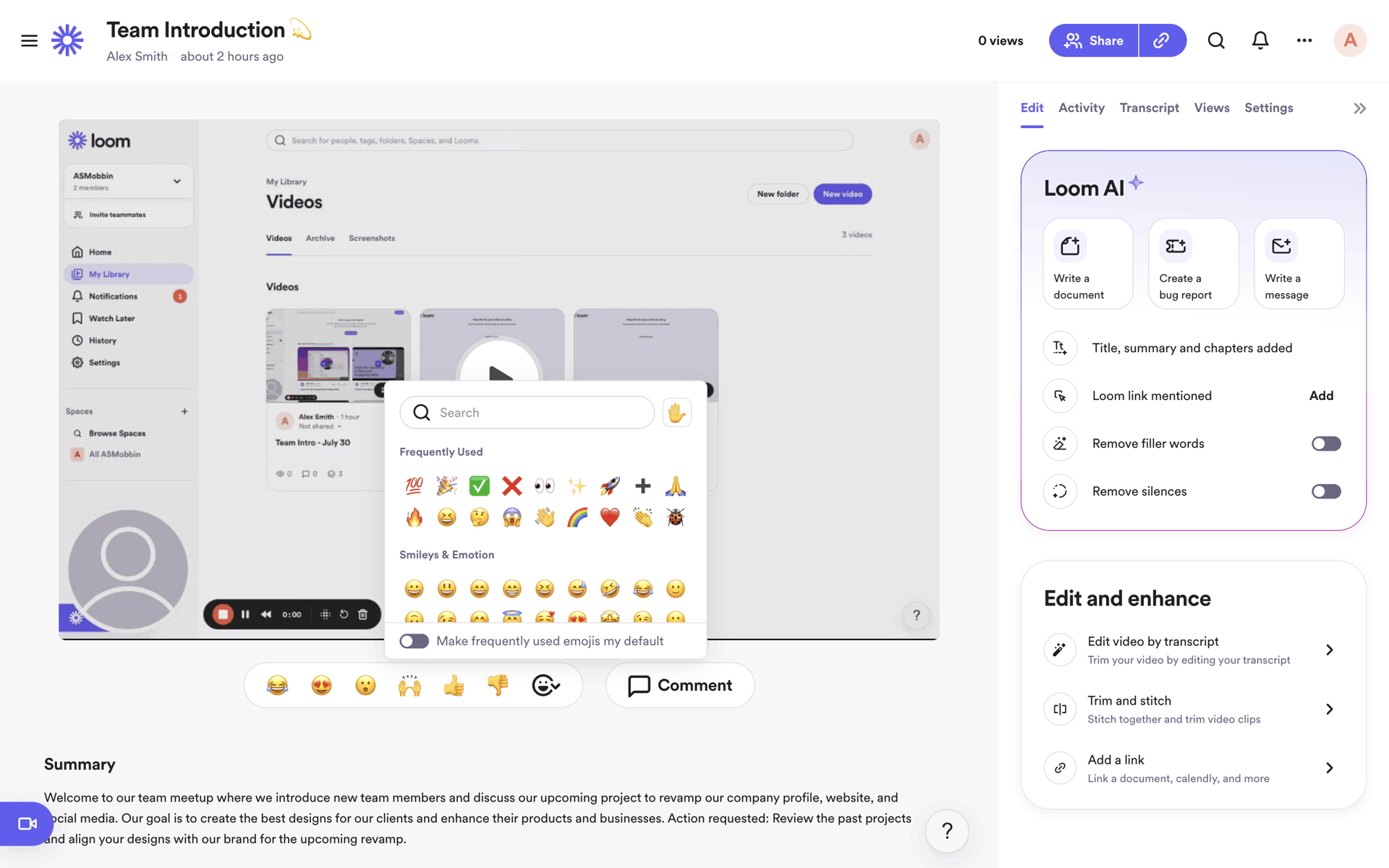 Loom Web Photo & Video interface screenshot 8