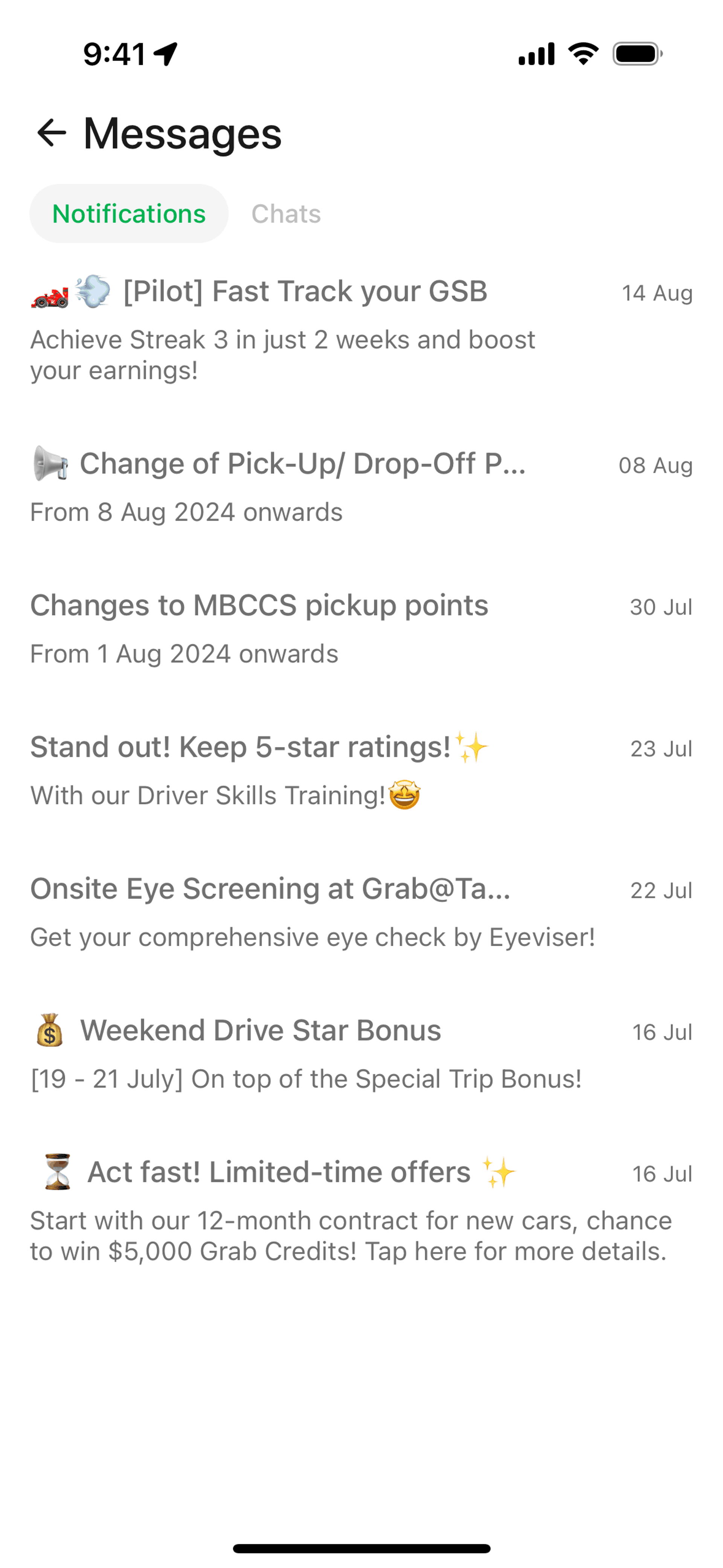 Grab Driver iOS Travel & Transportation interface screenshot 17