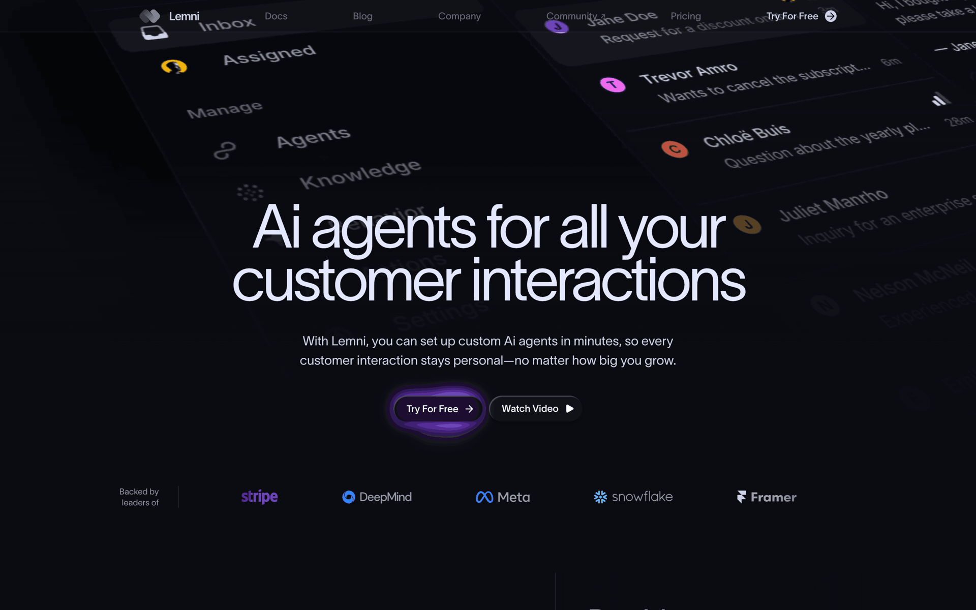 Lemni Web Business interface screenshot 1