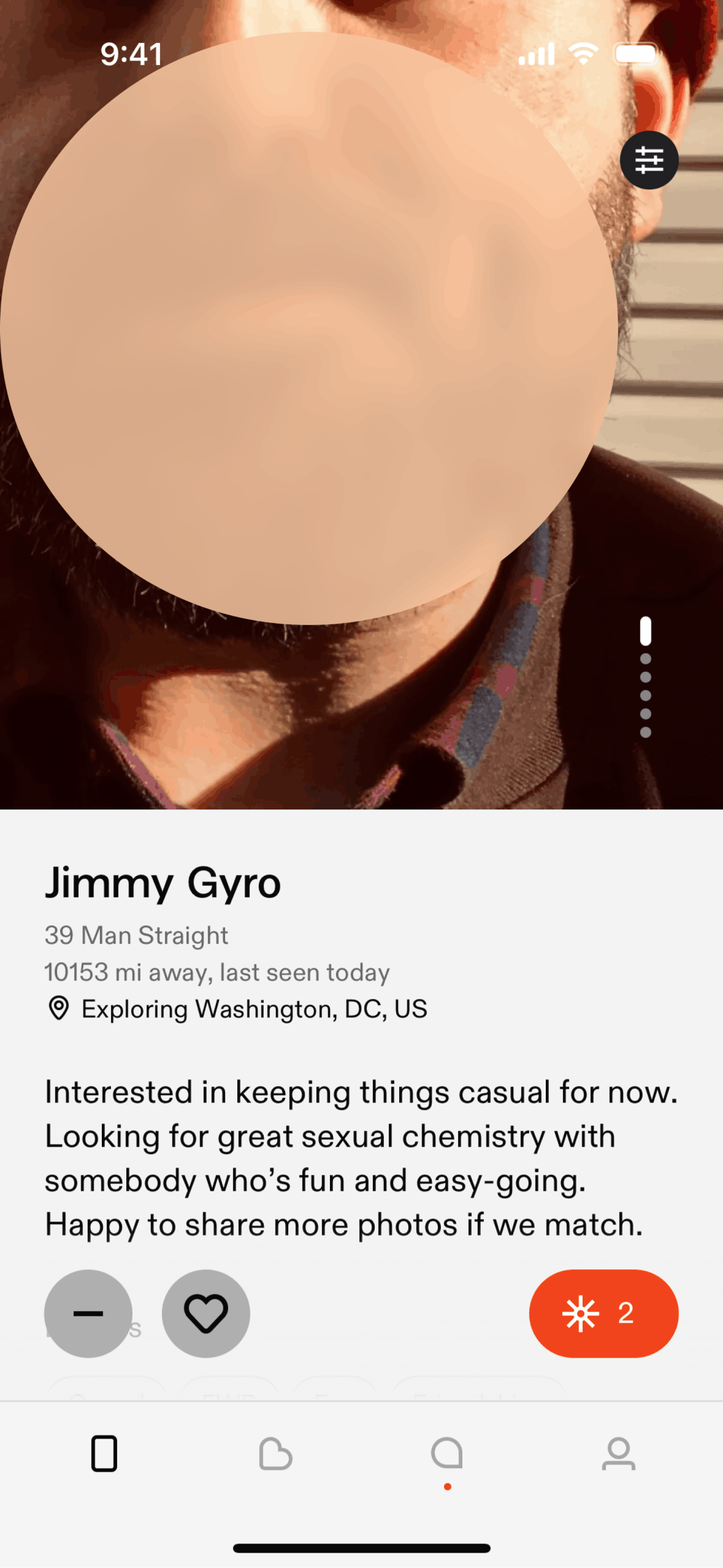 Feeld iOS Communication interface screenshot 2