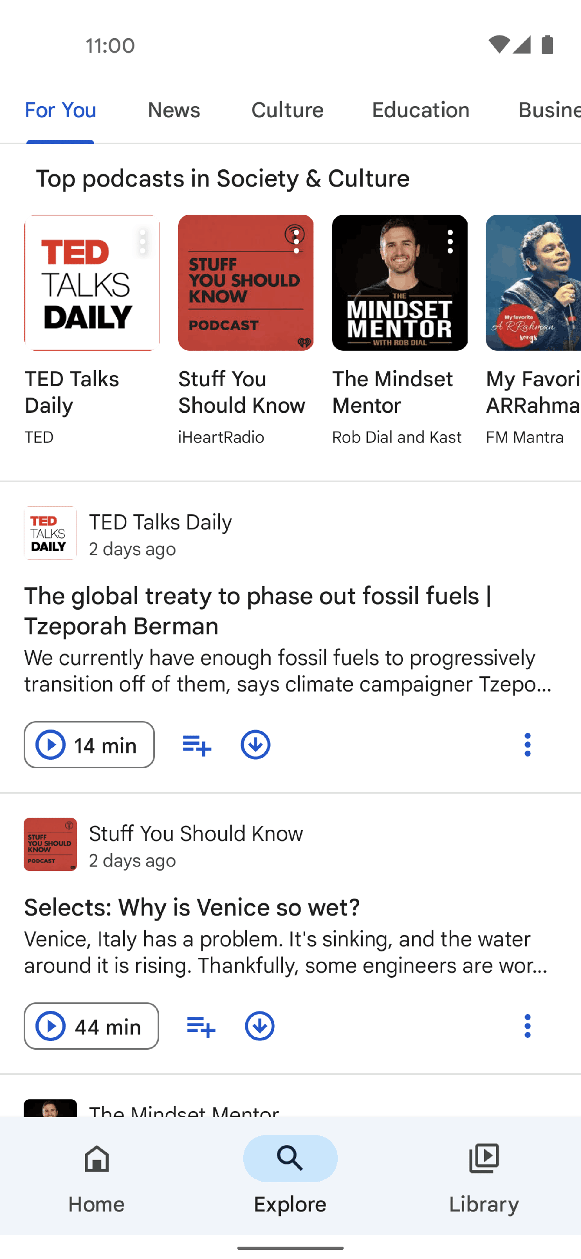 Google Podcasts Android Music & Audio interface screenshot 7