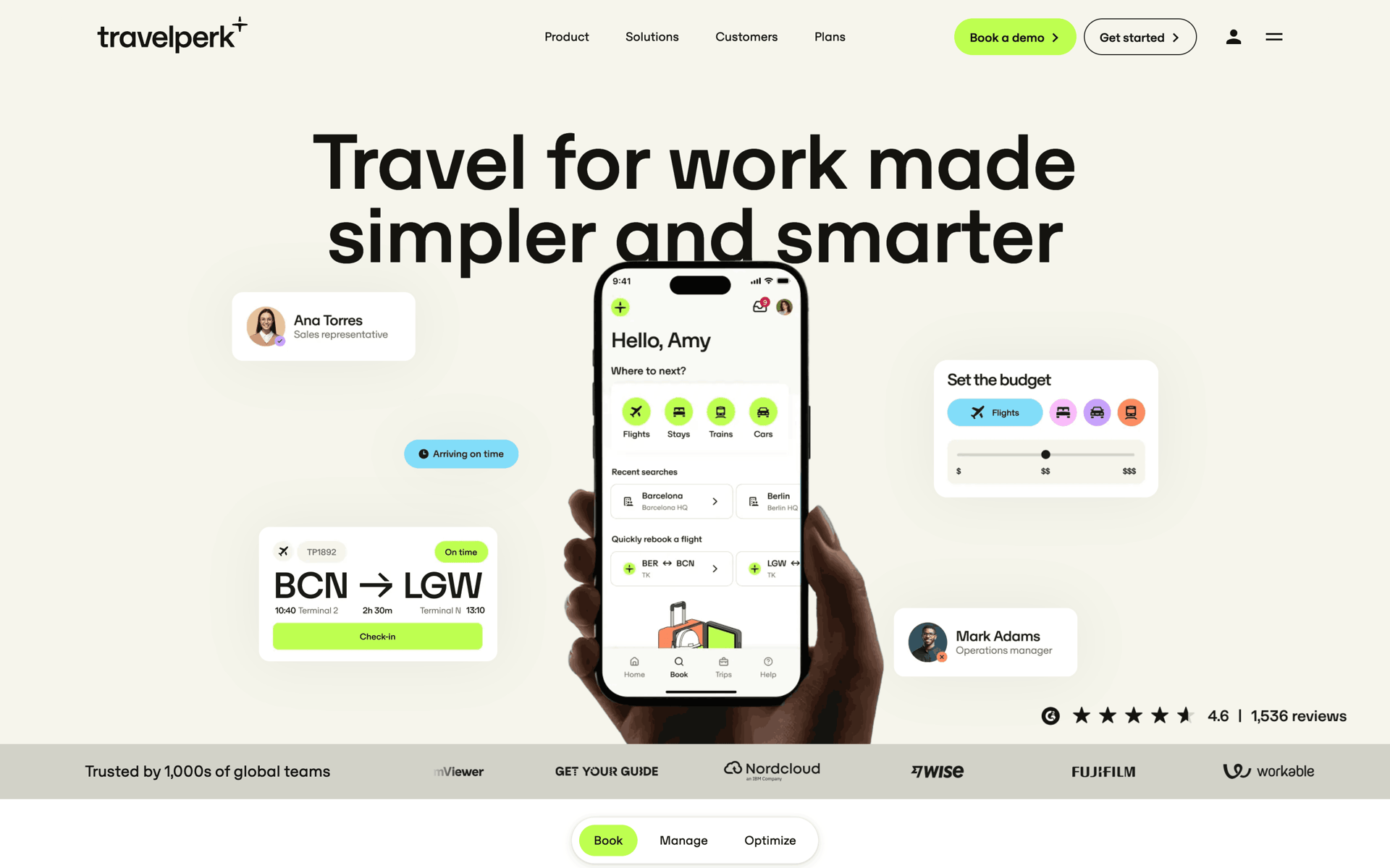 TravelPerk Web Travel & Transportation interface screenshot 1