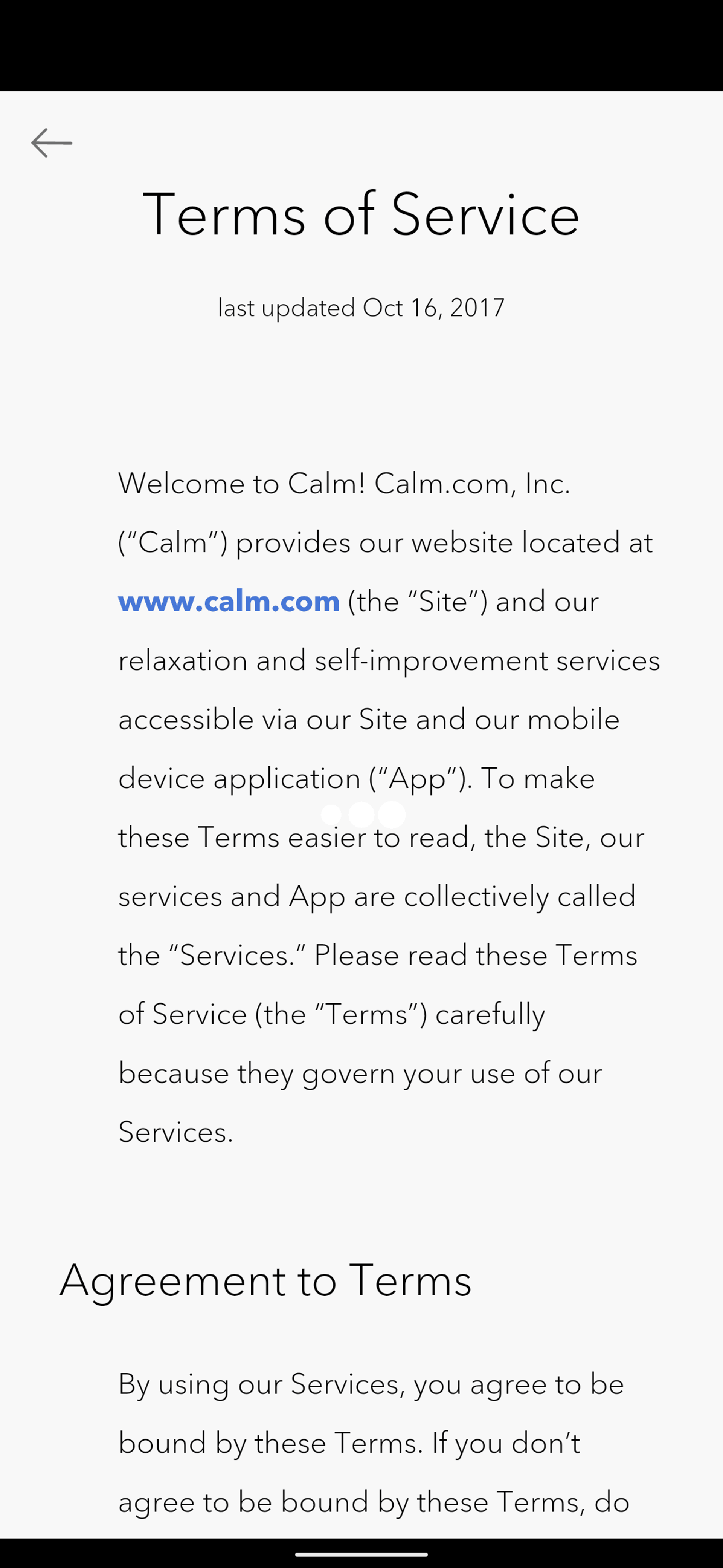 Calm Android Health & Fitness interface screenshot 4