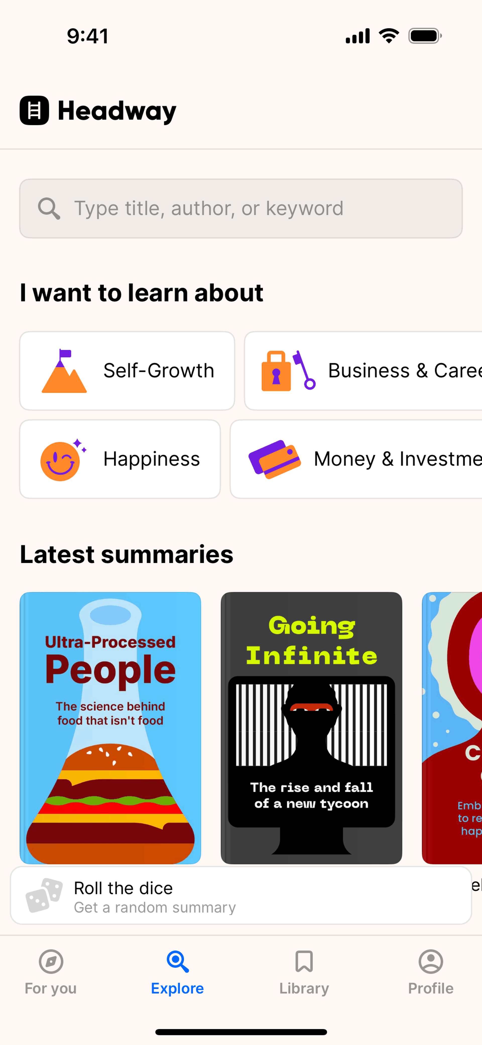 Headway iOS Education interface screenshot 11
