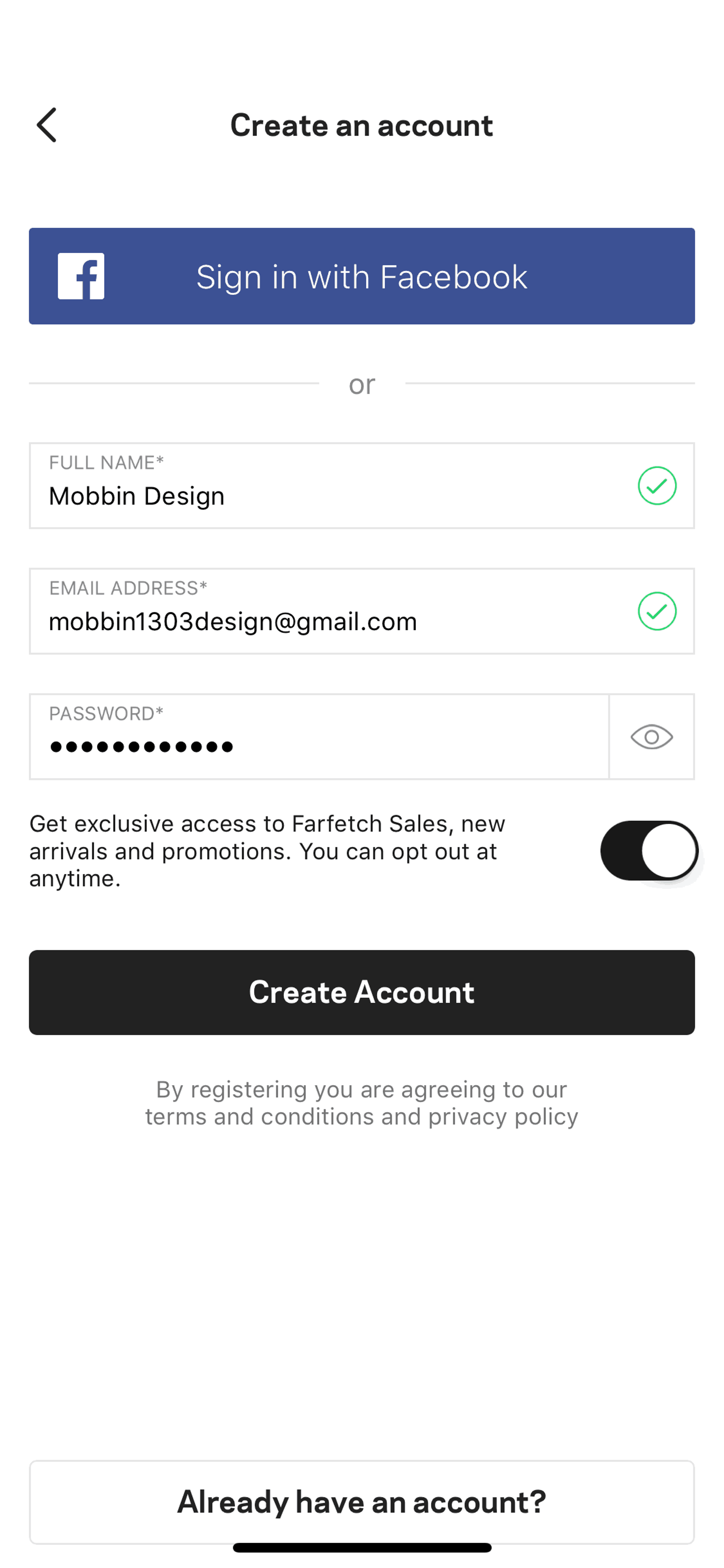FARFETCH iOS Shopping interface screenshot 6