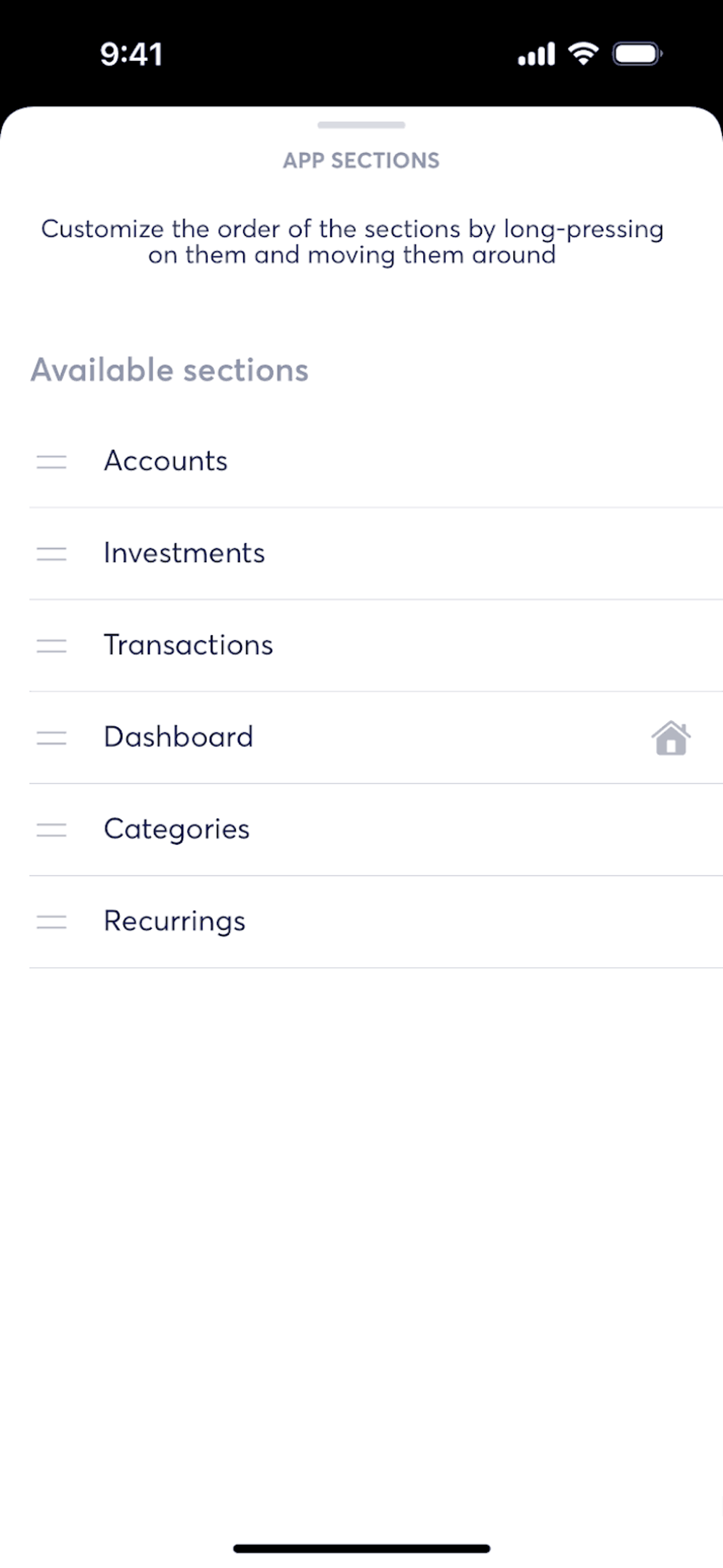 Copilot iOS Finance interface screenshot 13