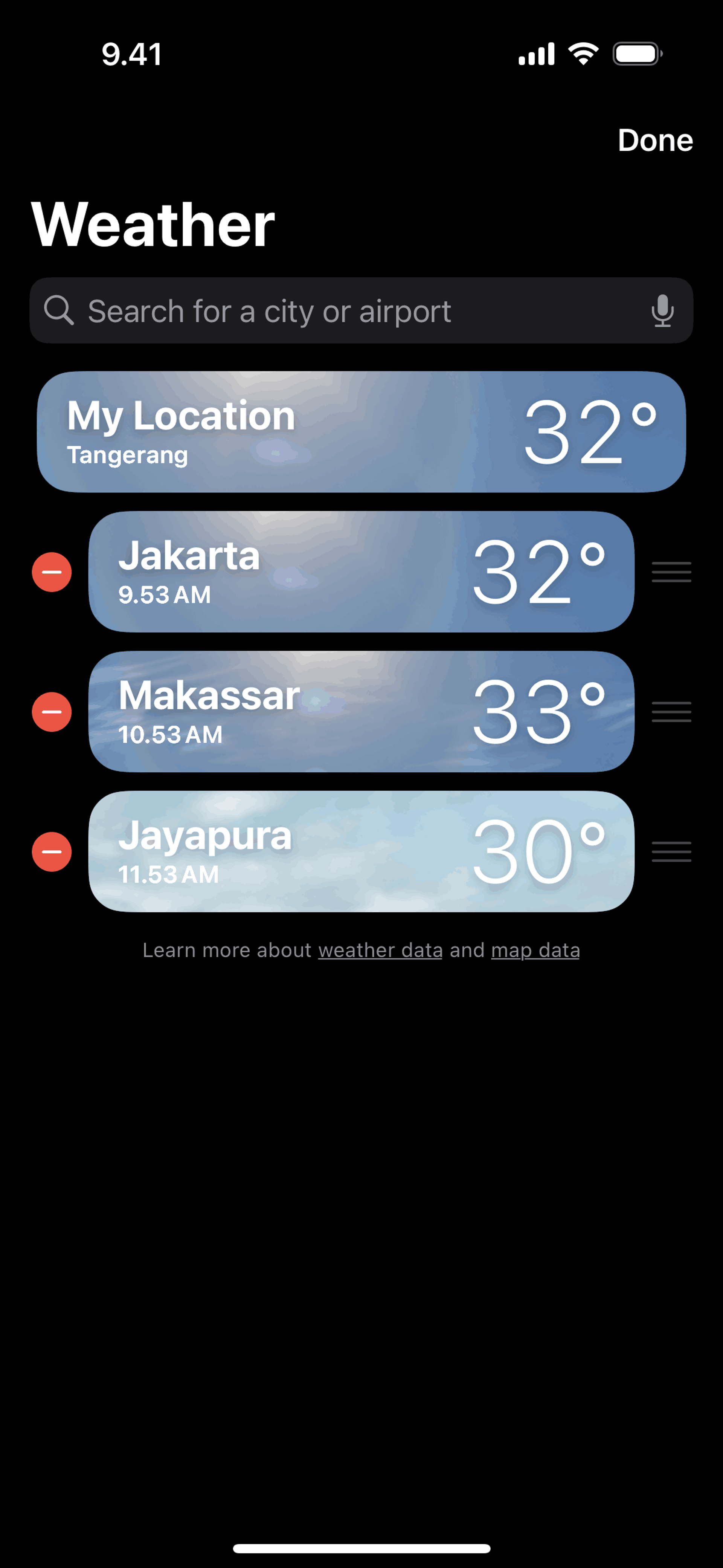 Weather iOS Lifestyle interface screenshot 23