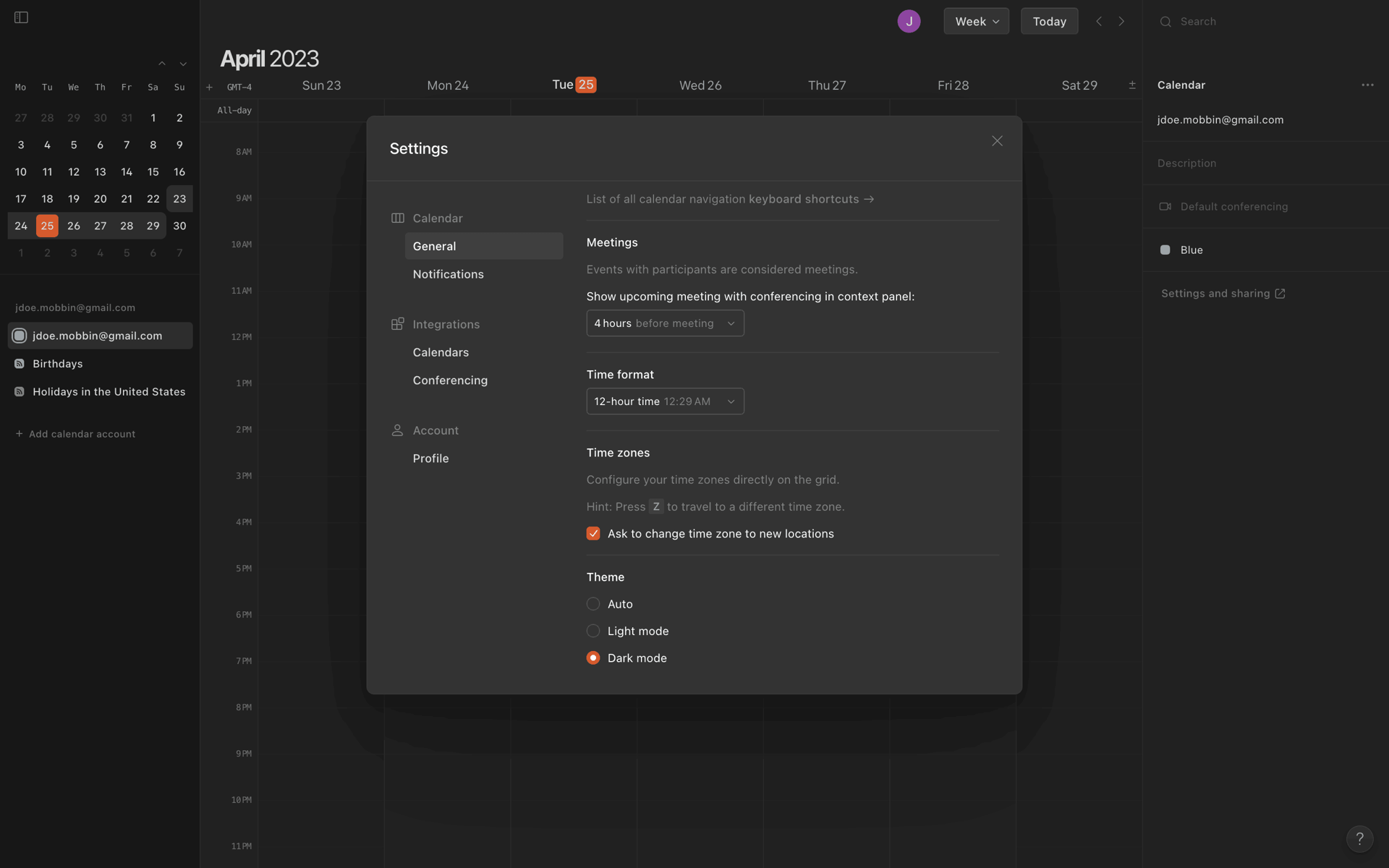Cron Calendar Web Productivity interface screenshot 20