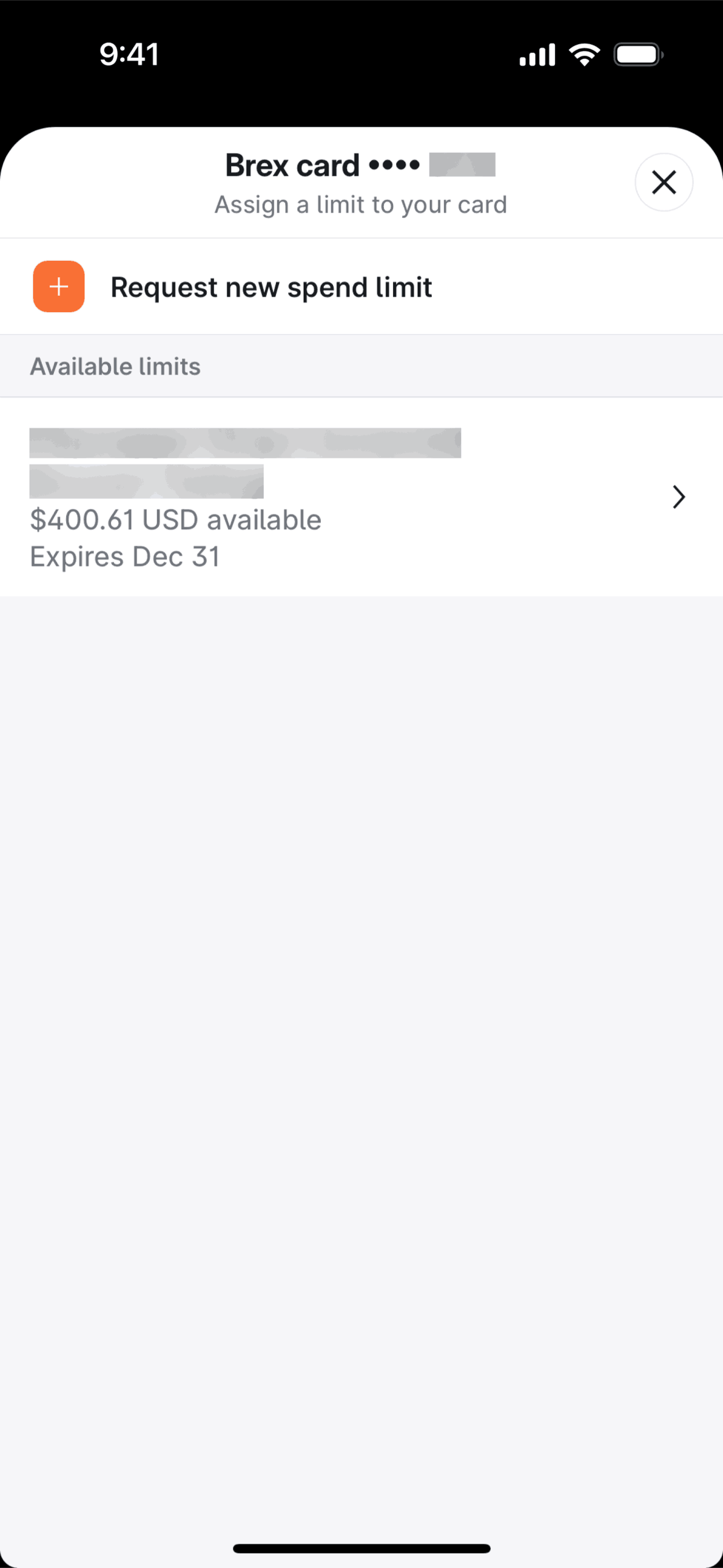 Brex iOS Business interface screenshot 3