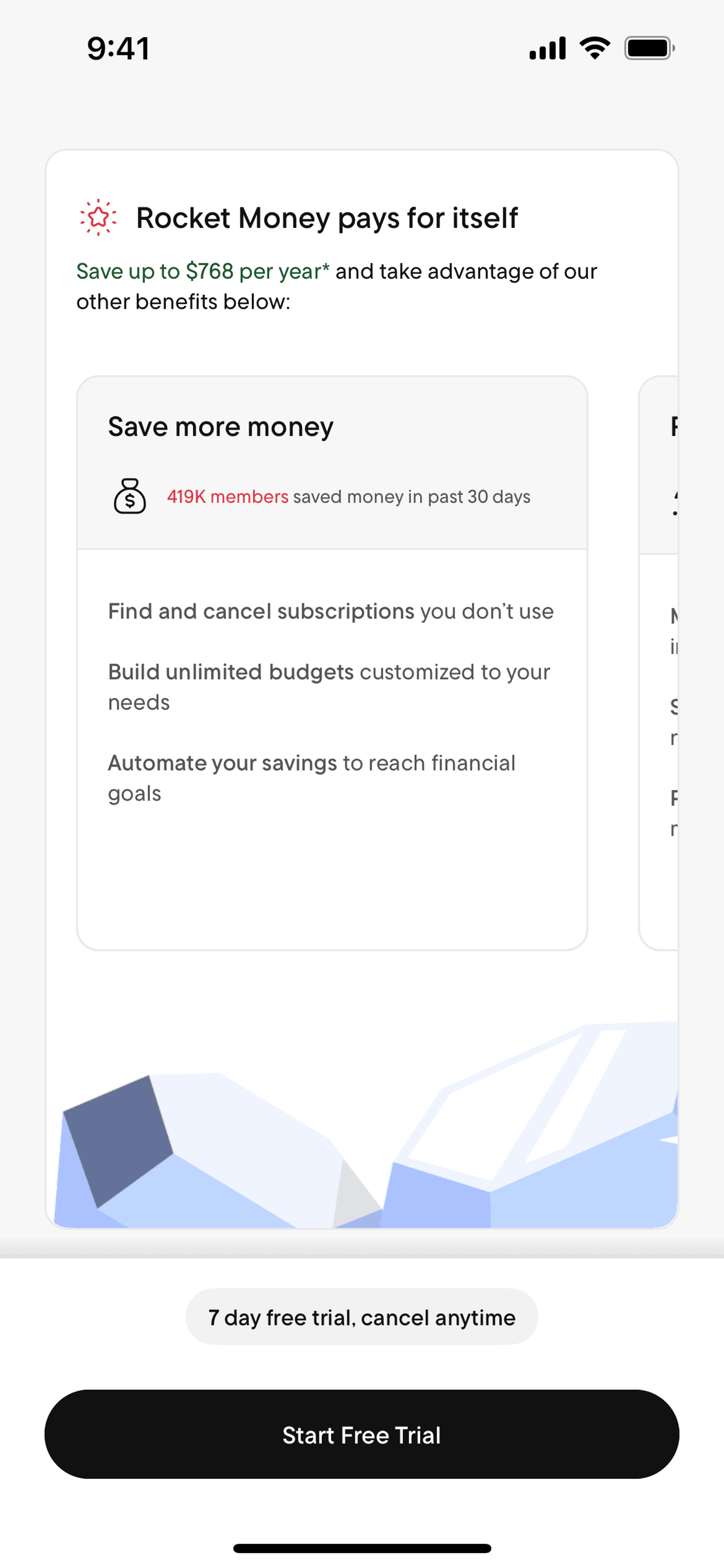 Rocket Money iOS Finance interface screenshot 14