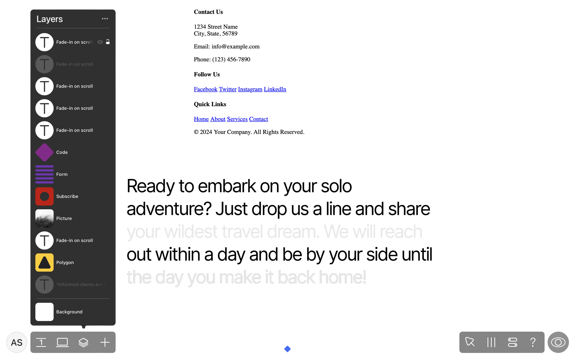 Readymag Web Business interface screenshot 22