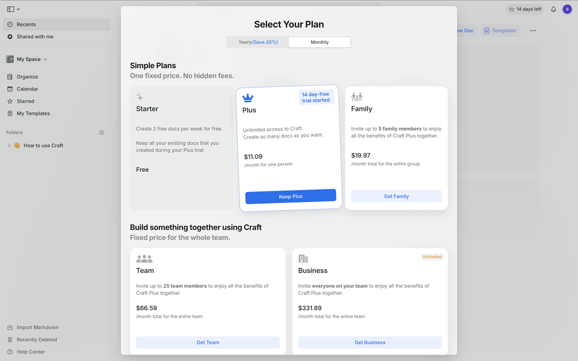 Craft Web AI interface screenshot 18