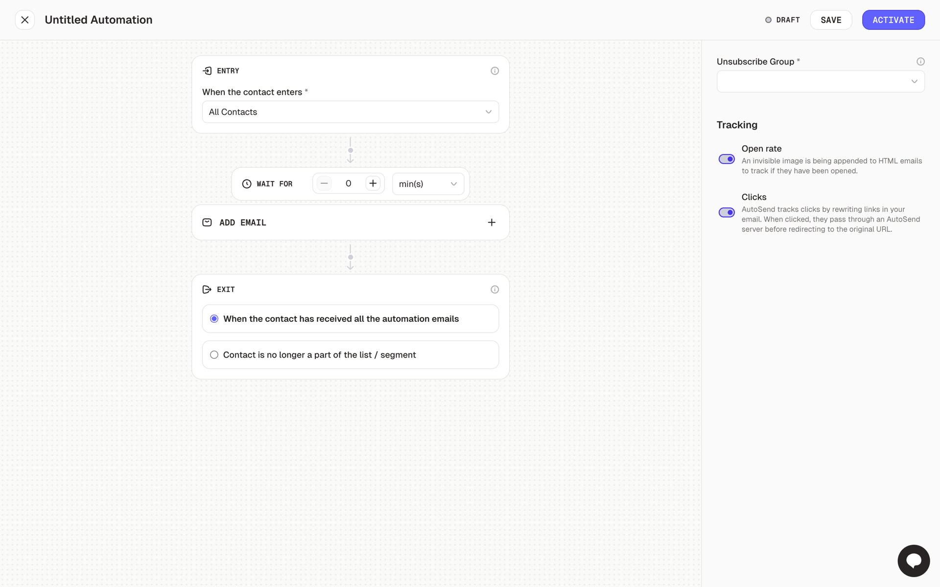 AutoSend Web automated messaging interface screenshot 7