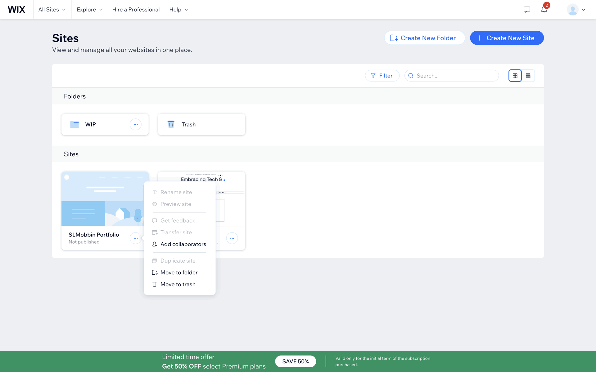 Wix Web Business interface screenshot 11
