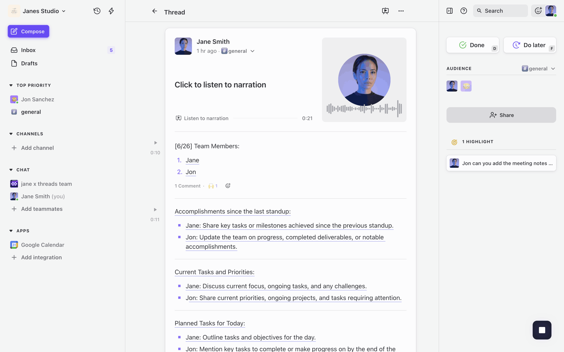 Threads Web Business interface screenshot 4