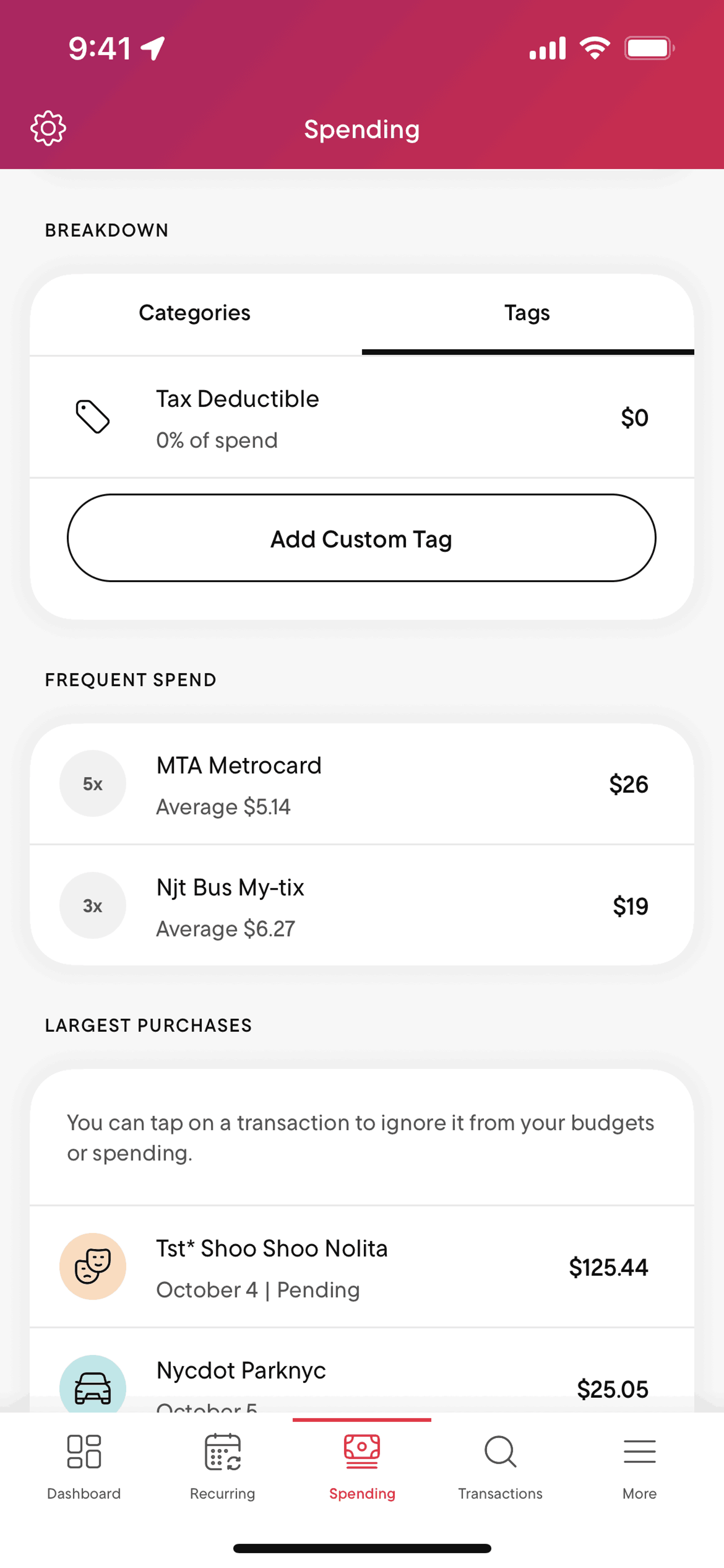 Rocket Money iOS Finance interface screenshot 2