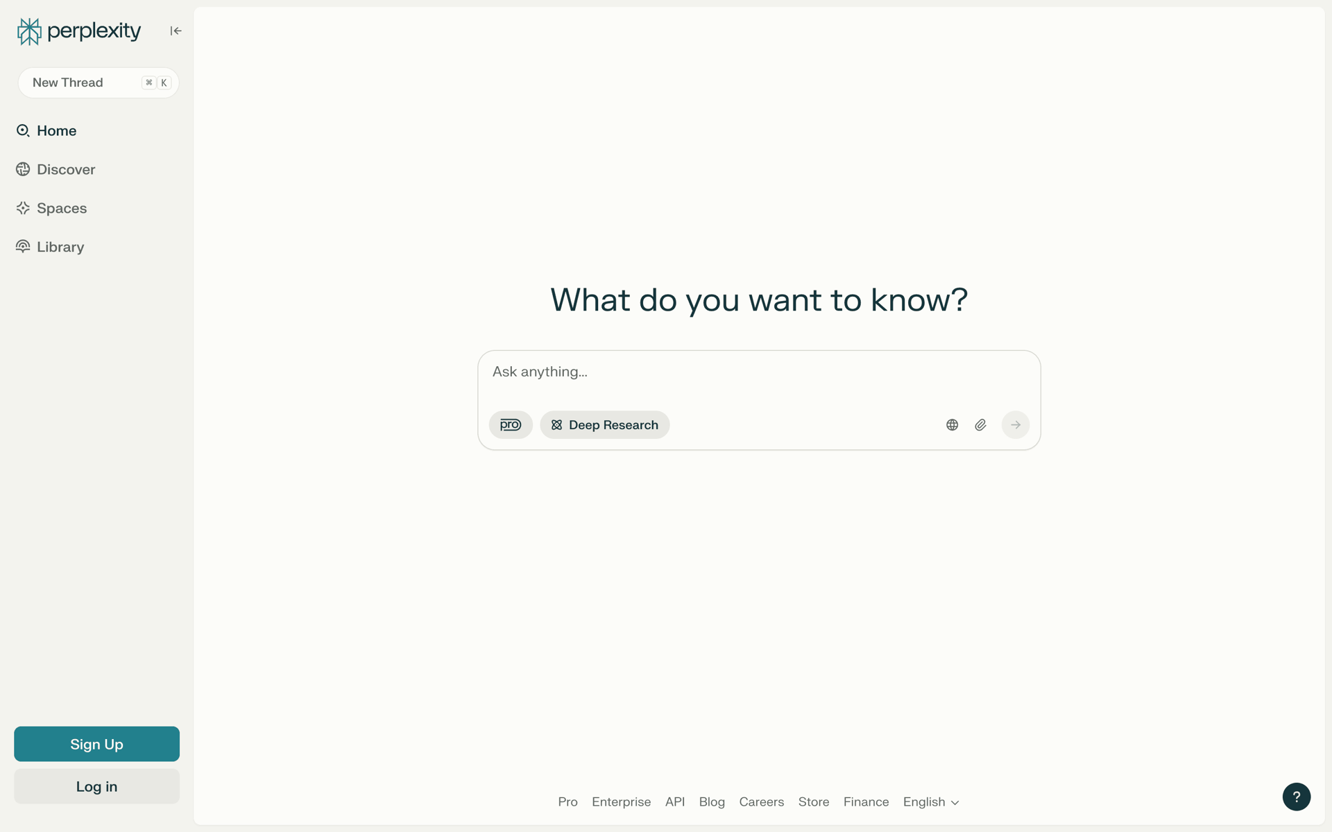 Perplexity Web AI interface screenshot 1