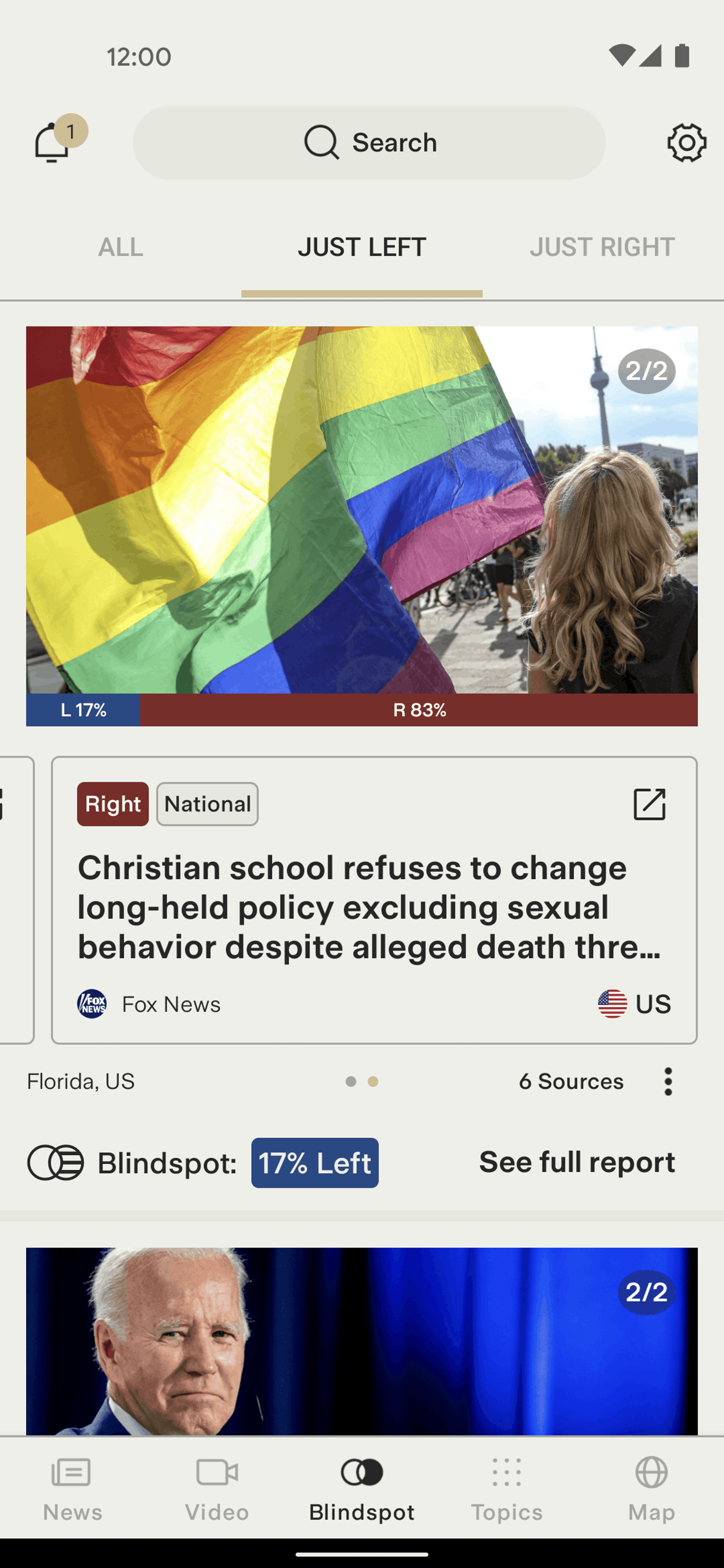 Ground News Android News interface screenshot 7
