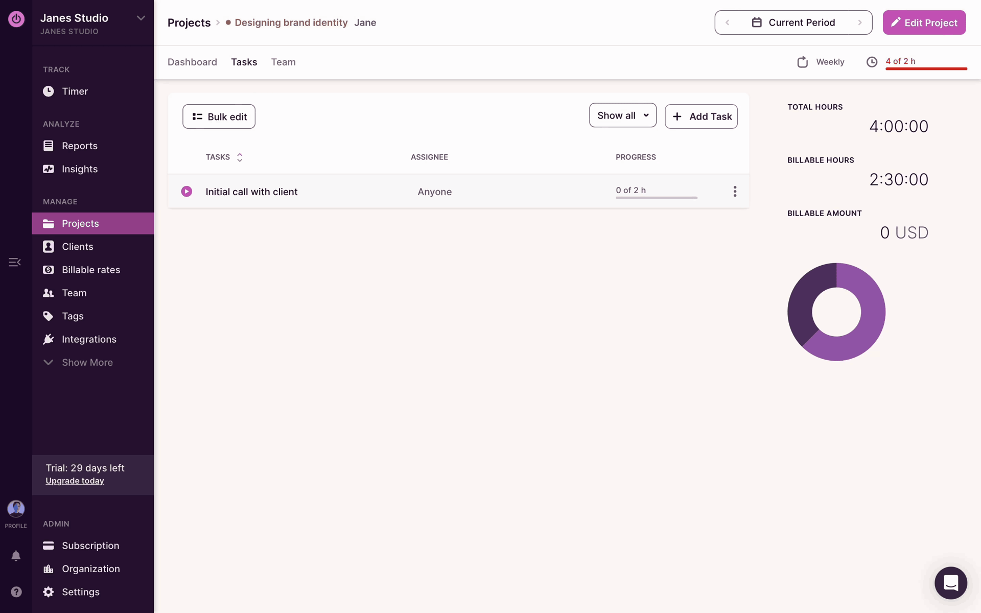 Toggl Track Web Business interface screenshot 6