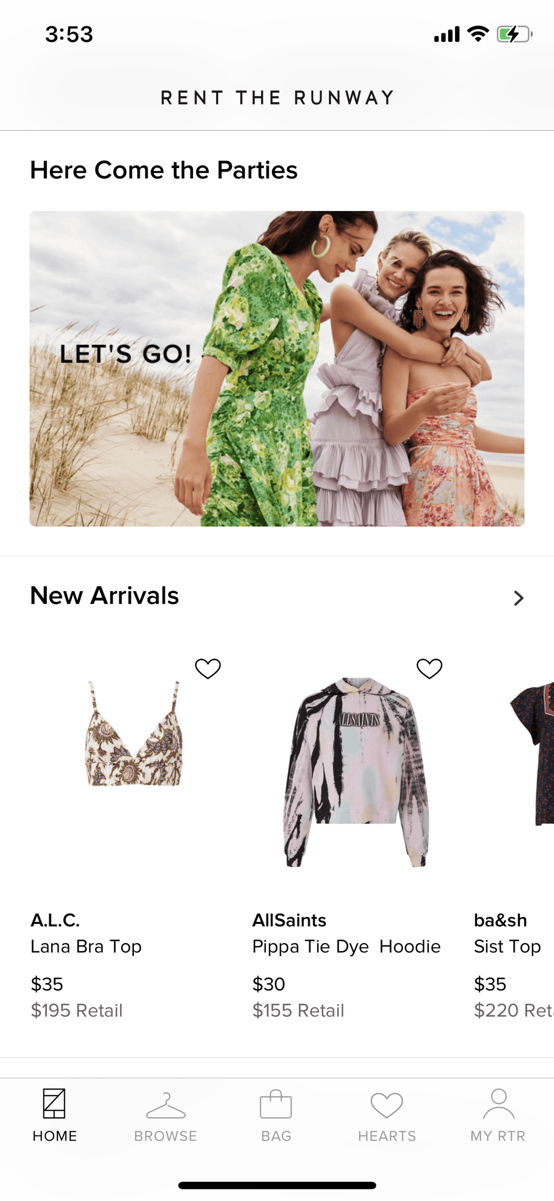 Rent the Runway iOS Shopping interface screenshot 11
