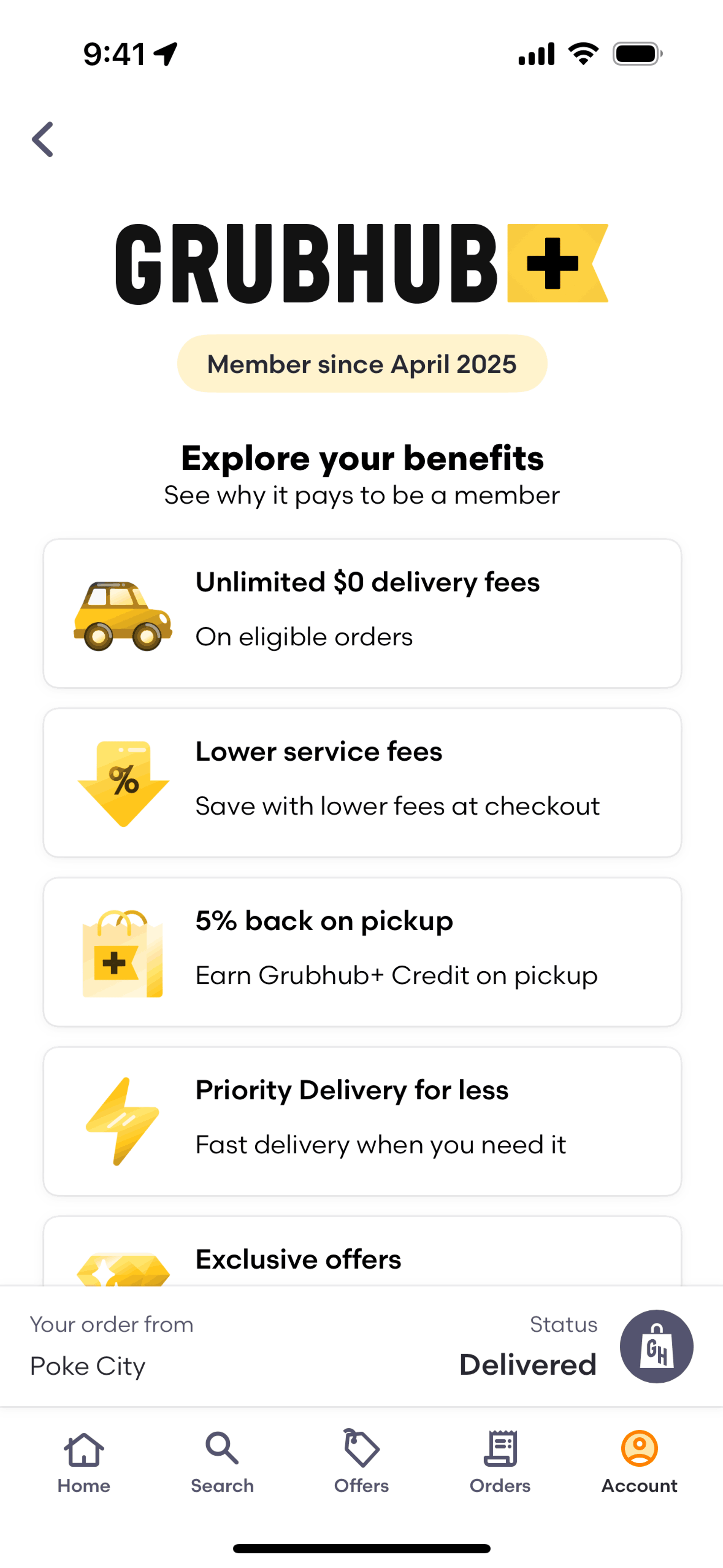 Grubhub iOS Food & Drink interface screenshot 19