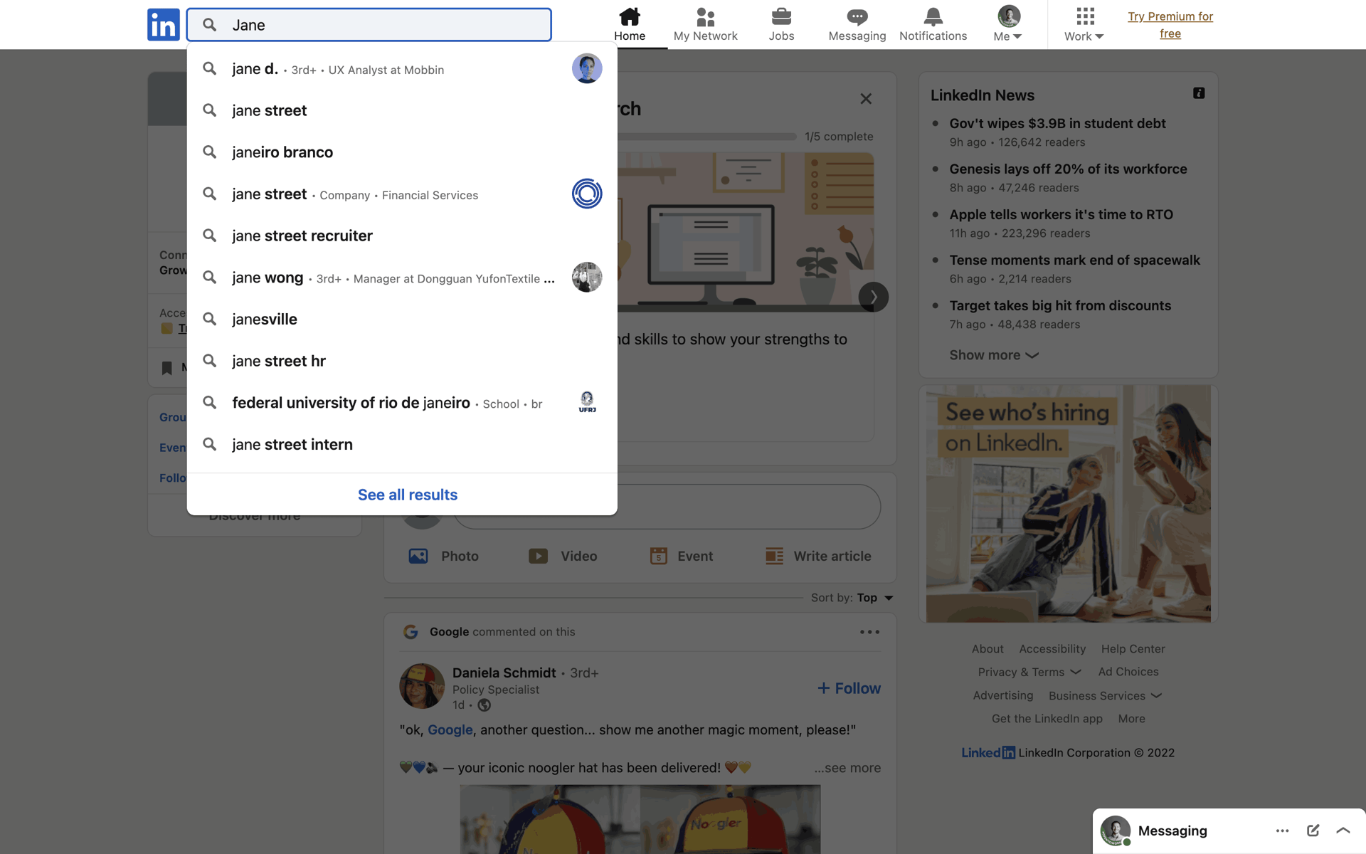 LinkedIn Web Business interface screenshot 16