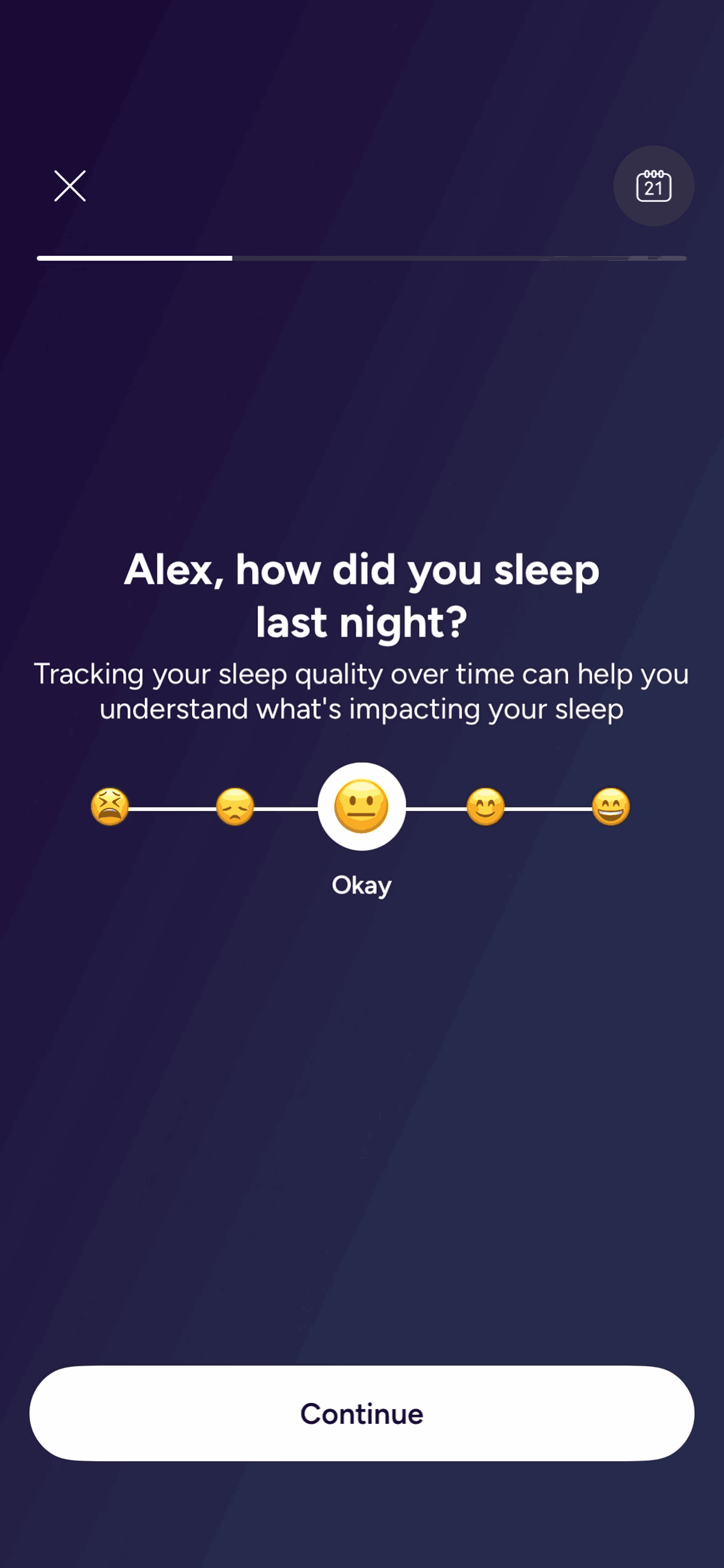 Calm iOS Health & Fitness interface screenshot 20