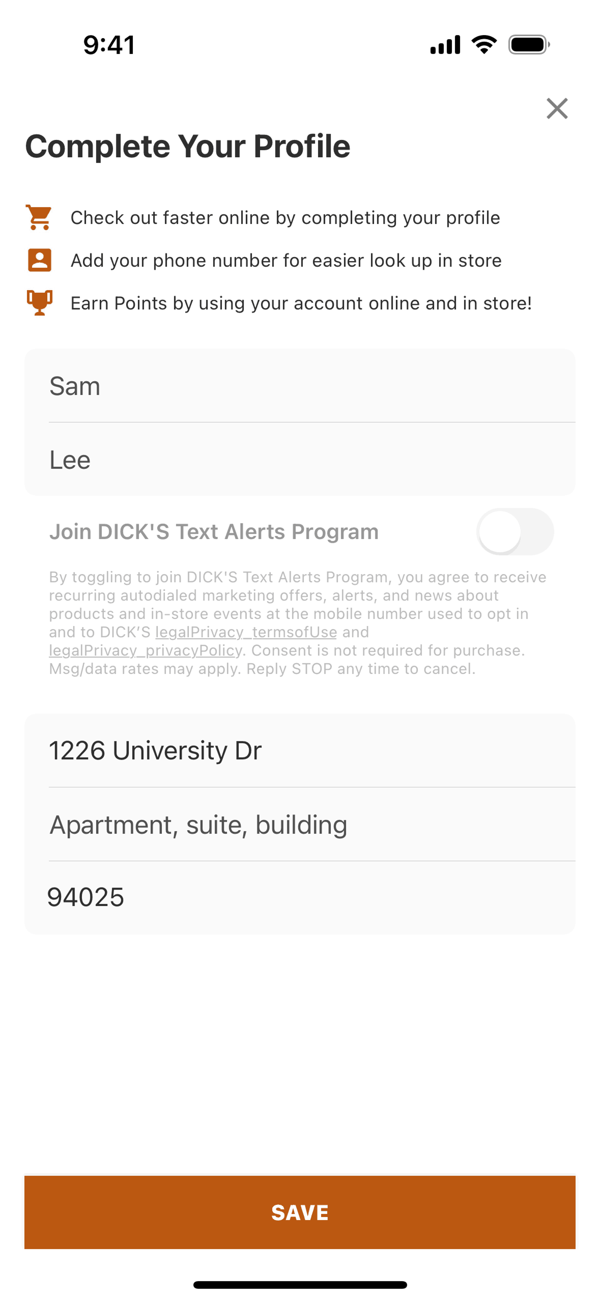 DICK’S Sporting Goods iOS Shopping interface screenshot 9