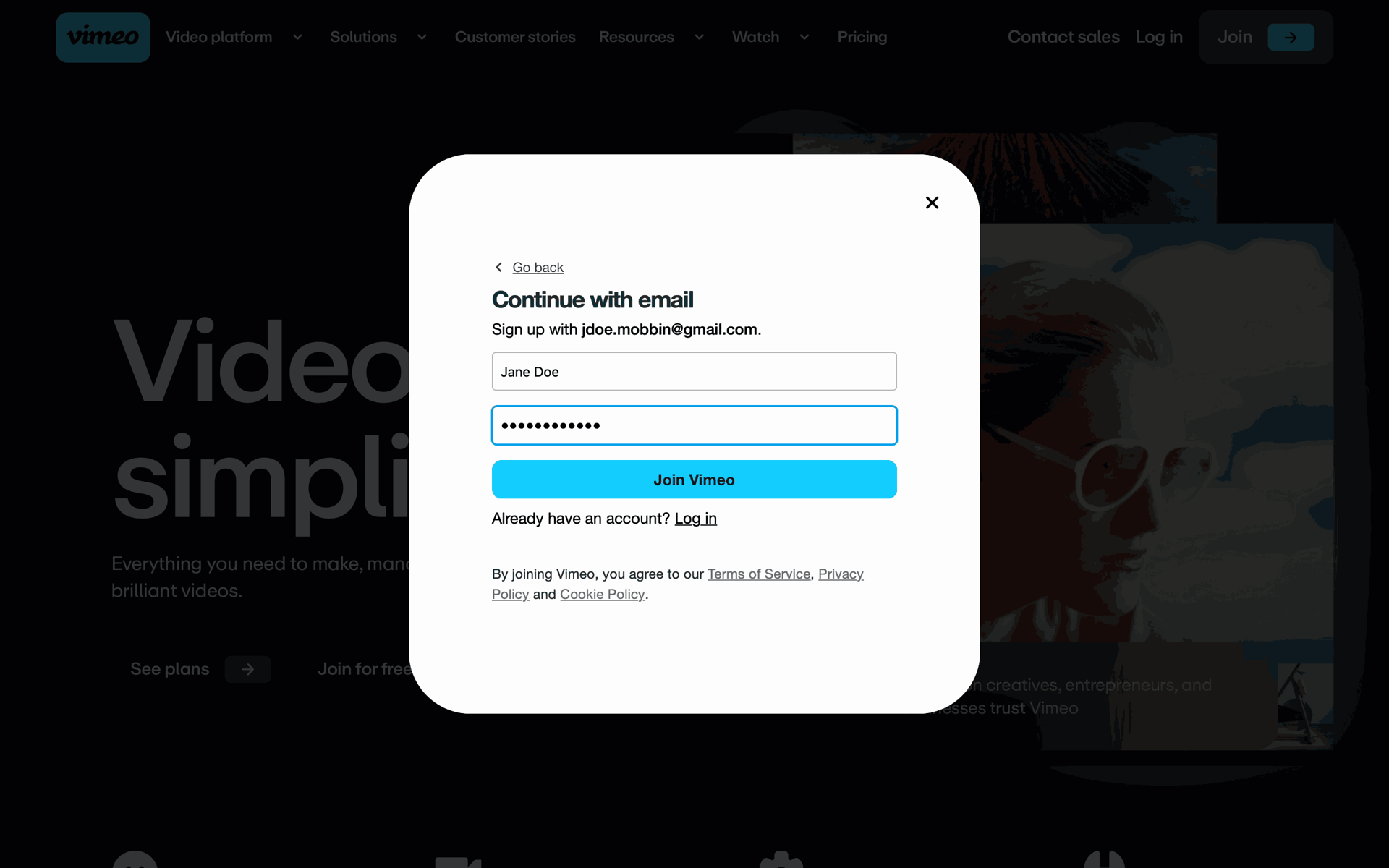 Vimeo Web Photo & Video interface screenshot 5