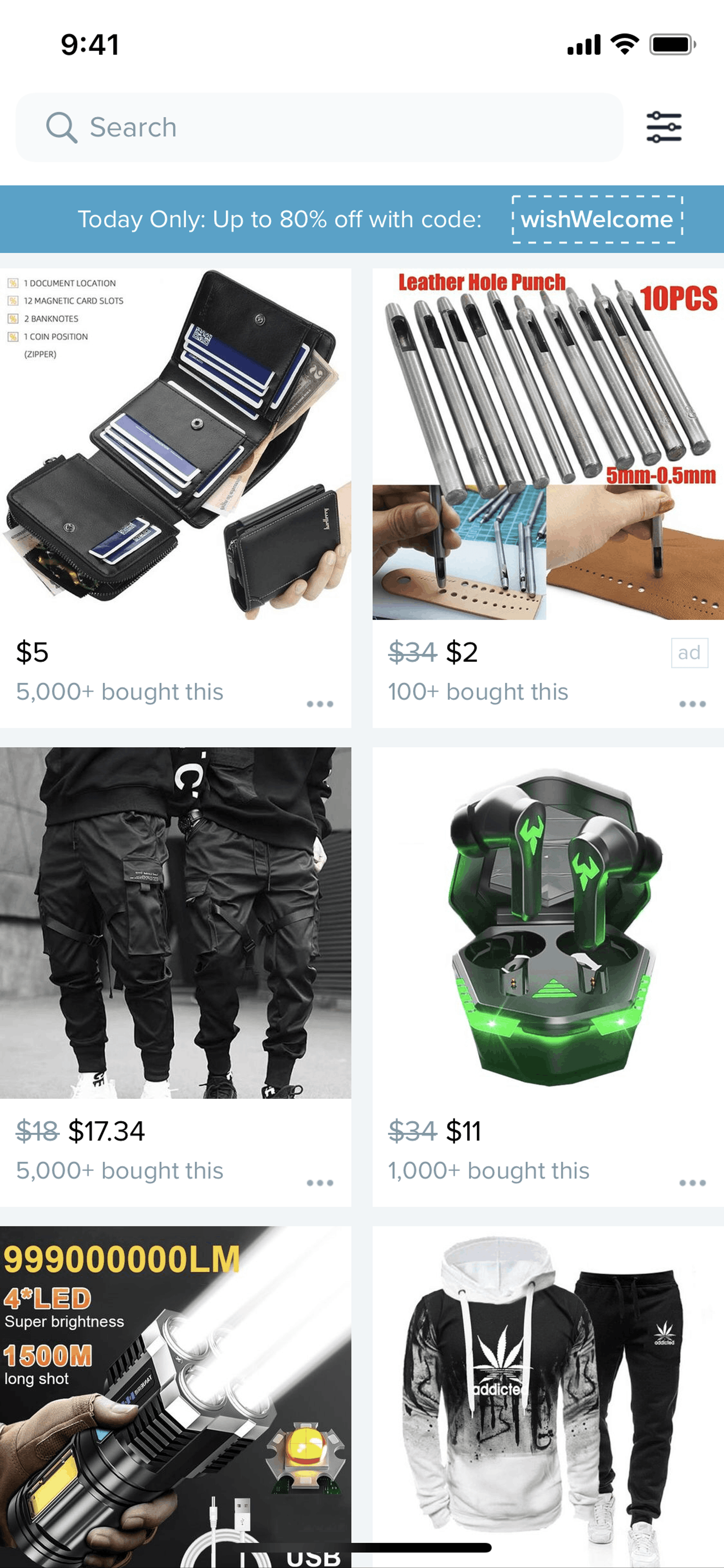Wish iOS Shopping interface screenshot 23