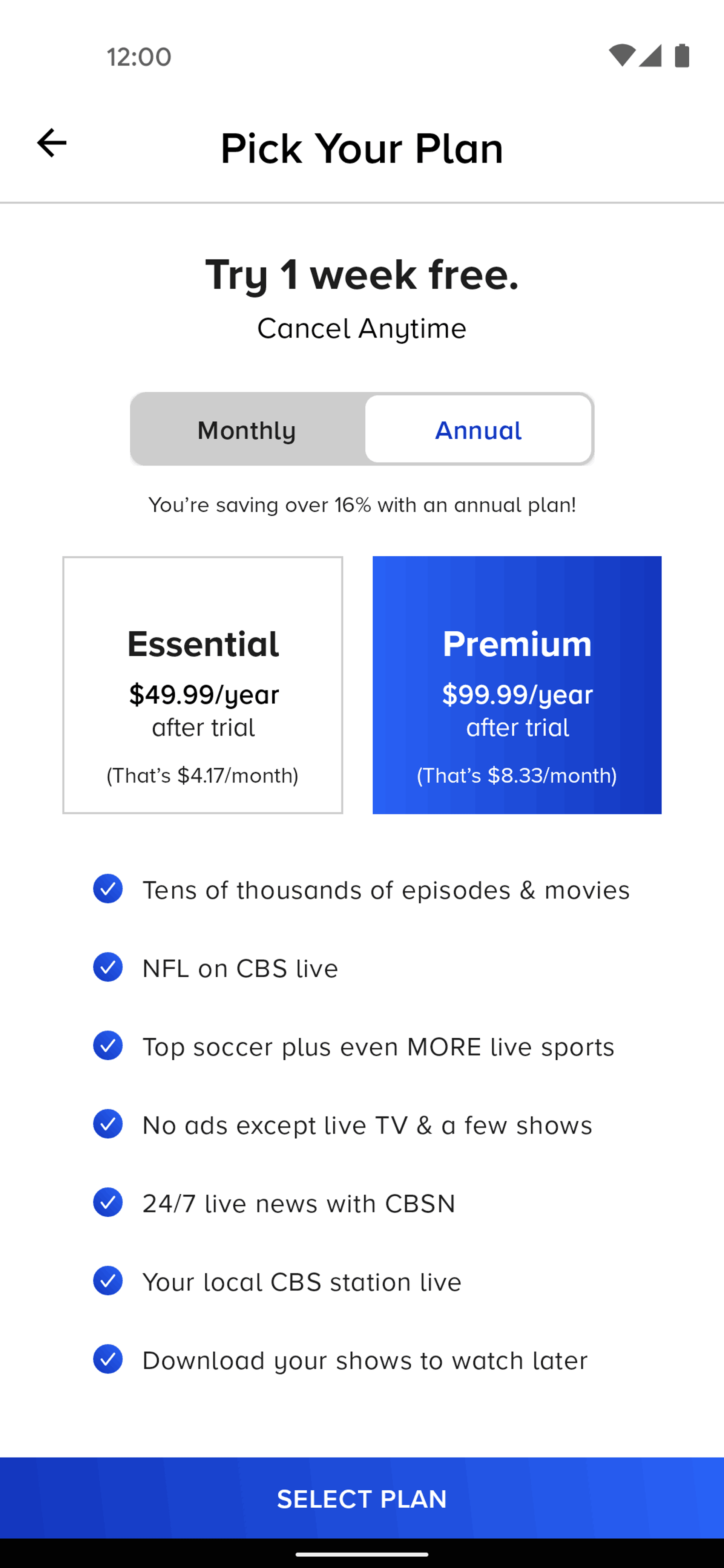 Paramount+ Android Entertainment interface screenshot 9