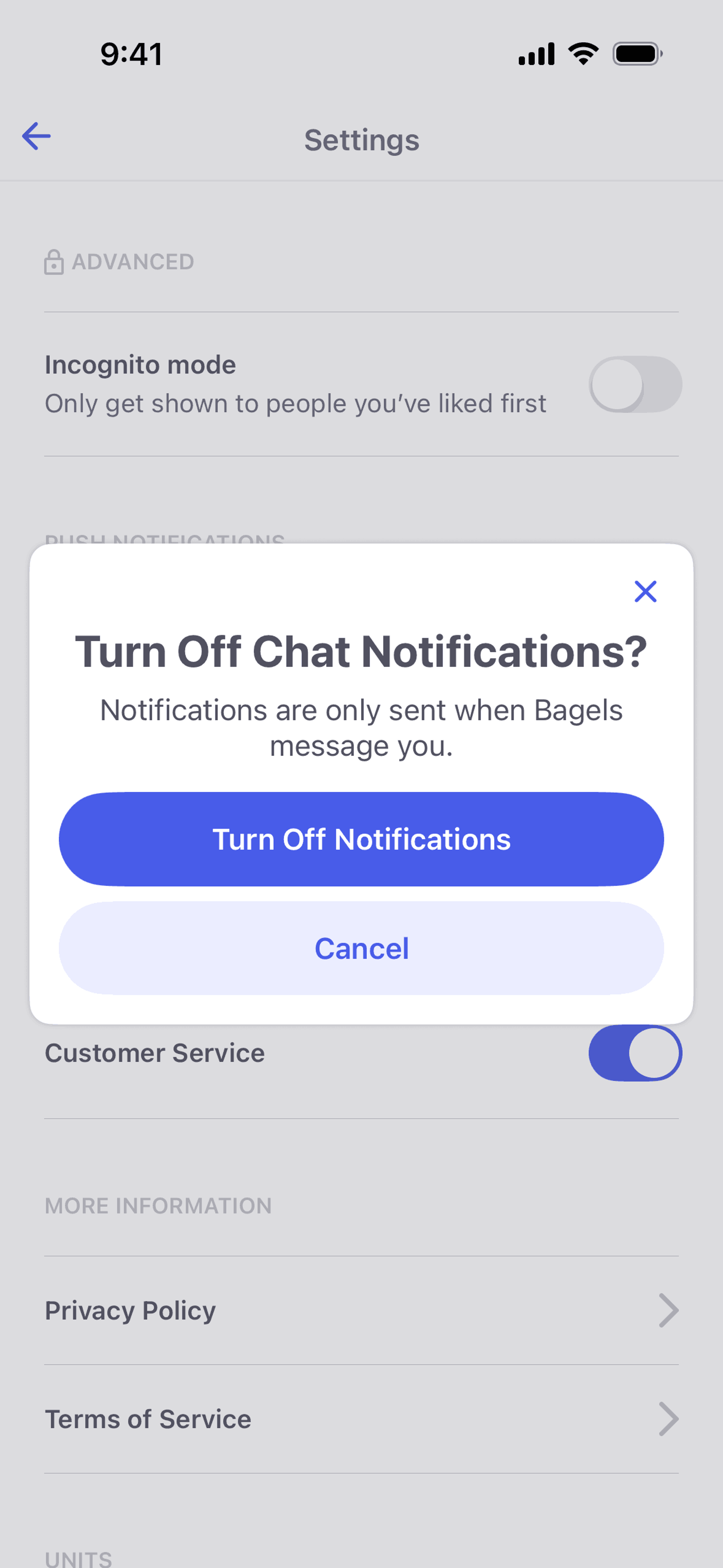 Coffee Meets Bagel iOS dating interface screenshot 18