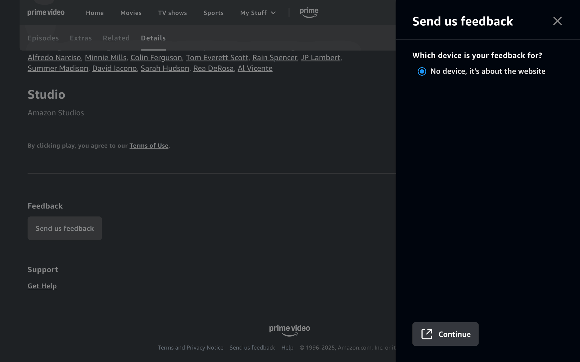 Prime Video Web Entertainment interface screenshot 3