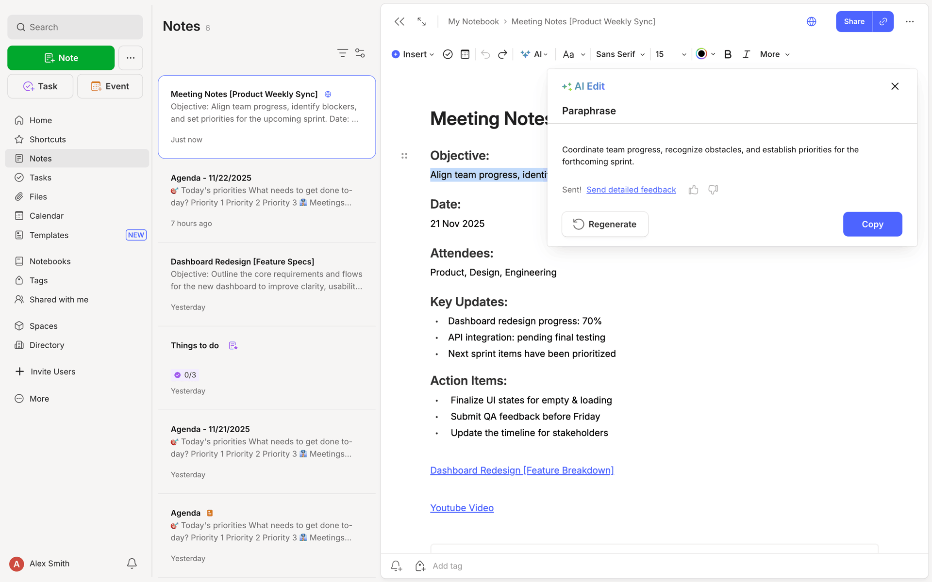 Evernote Web Productivity interface screenshot 7