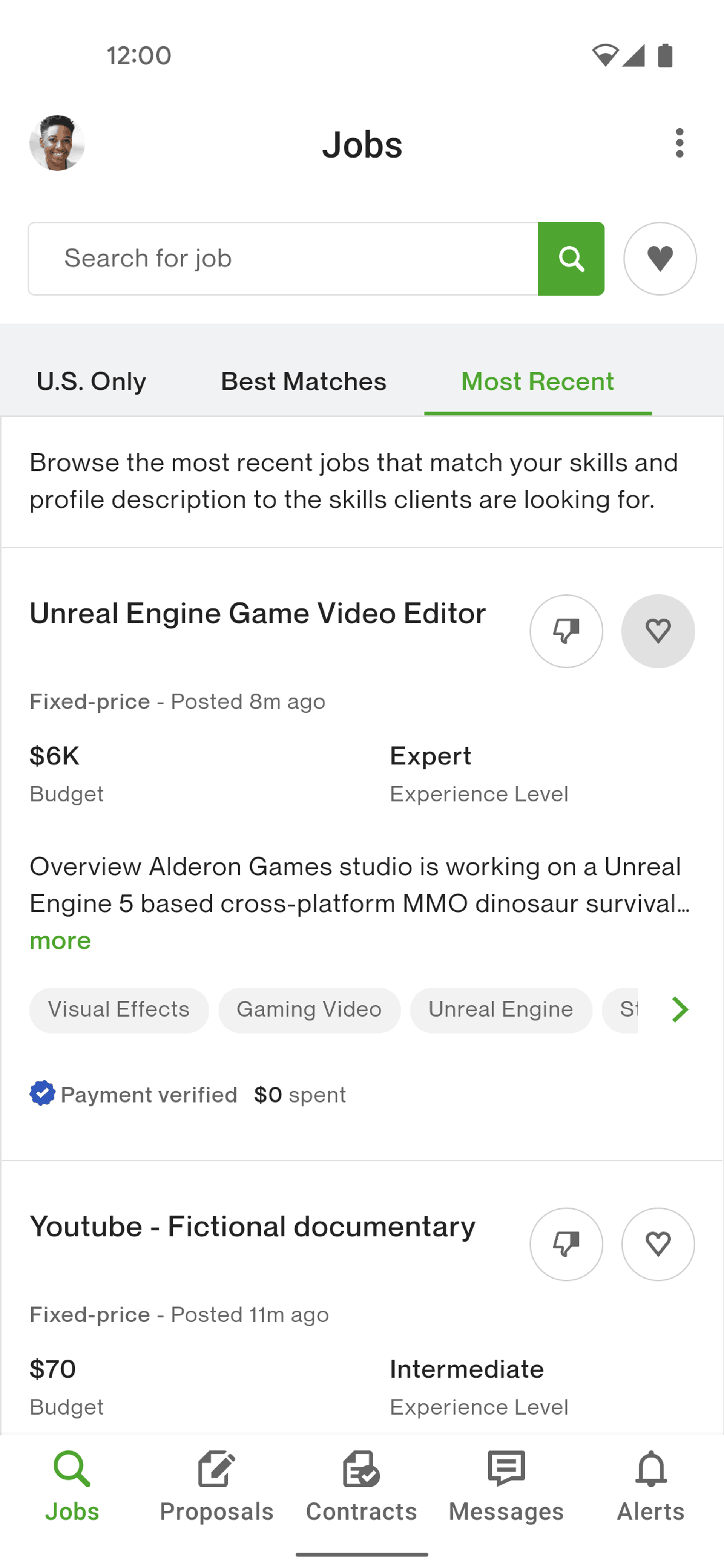 Upwork Android Business interface screenshot 14