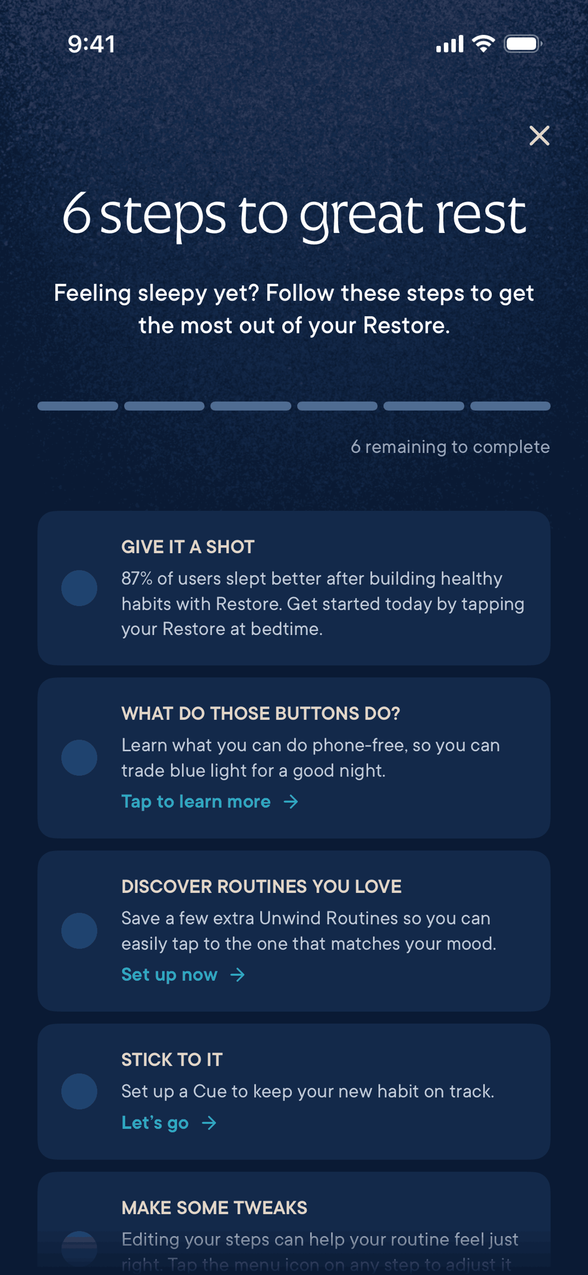 Hatch Sleep iOS Health & Fitness interface screenshot 14