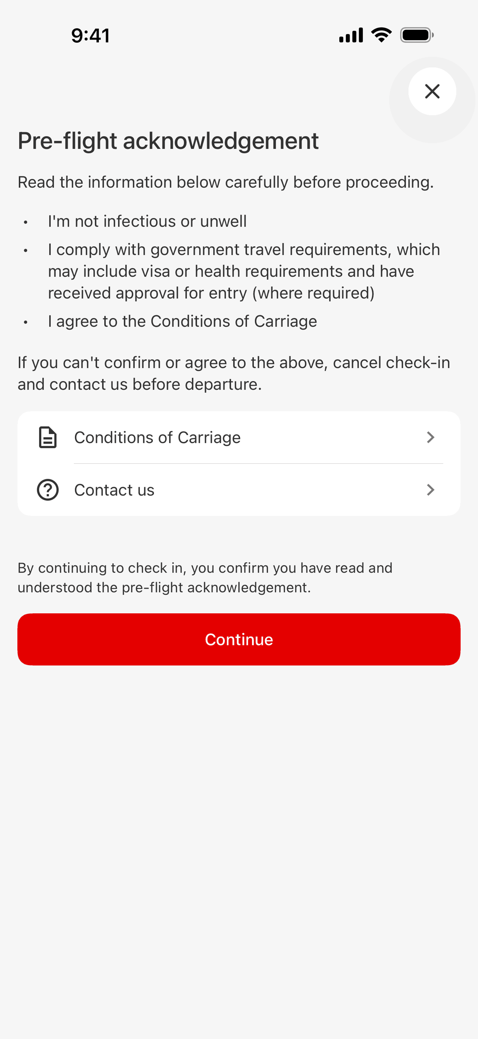 Qantas Airways iOS Travel & Transportation interface screenshot 4