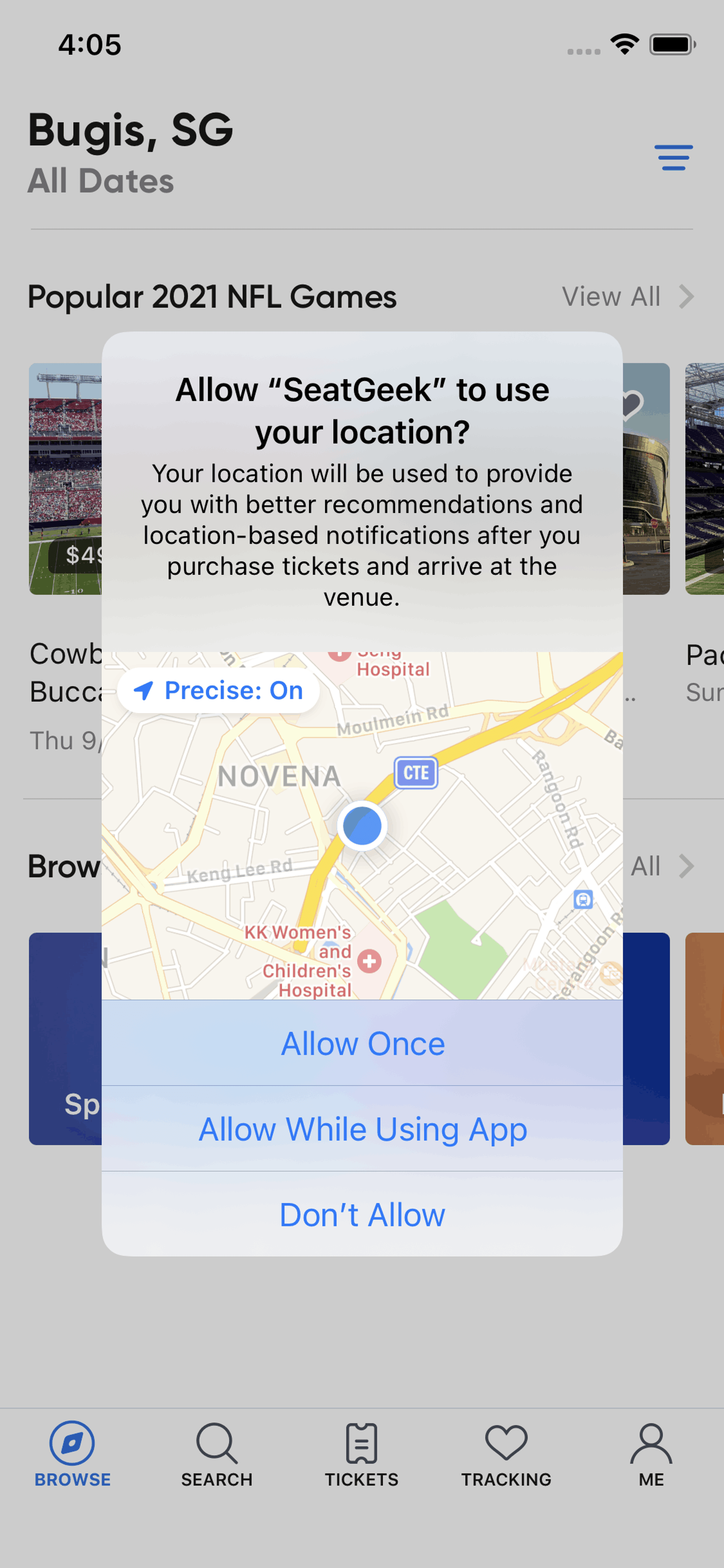 SeatGeek iOS Entertainment interface screenshot 9