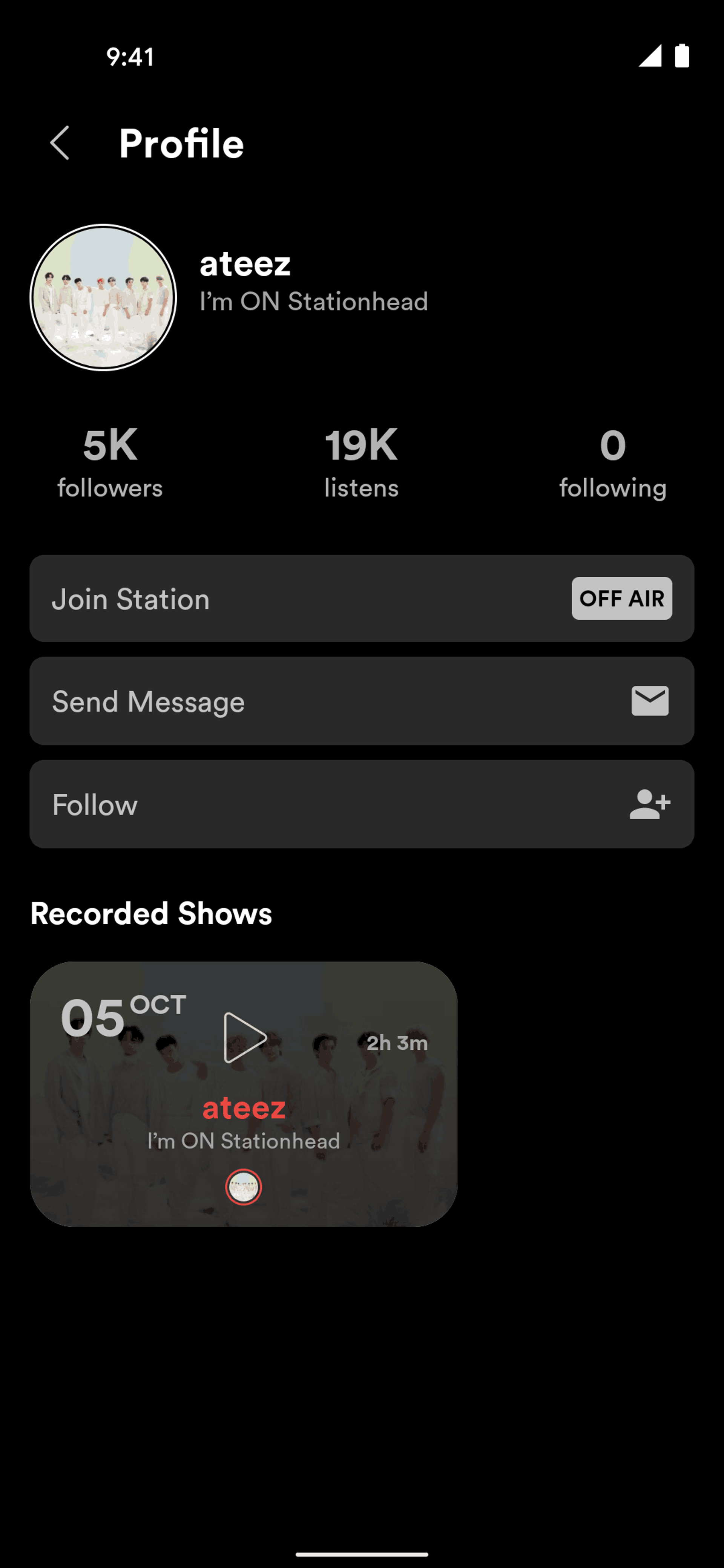 Stationhead Android Music & Audio interface screenshot 15
