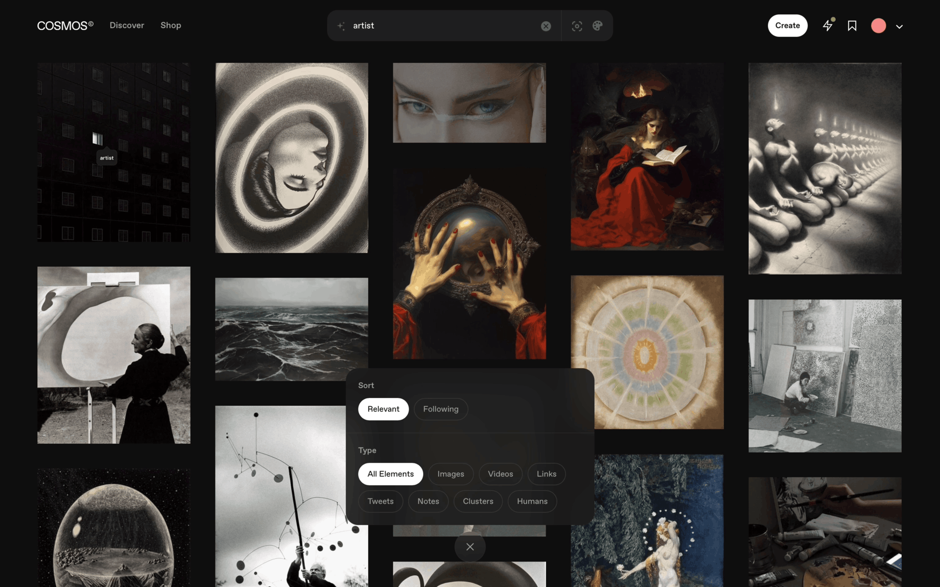 Cosmos Web Photo & Video interface screenshot 5