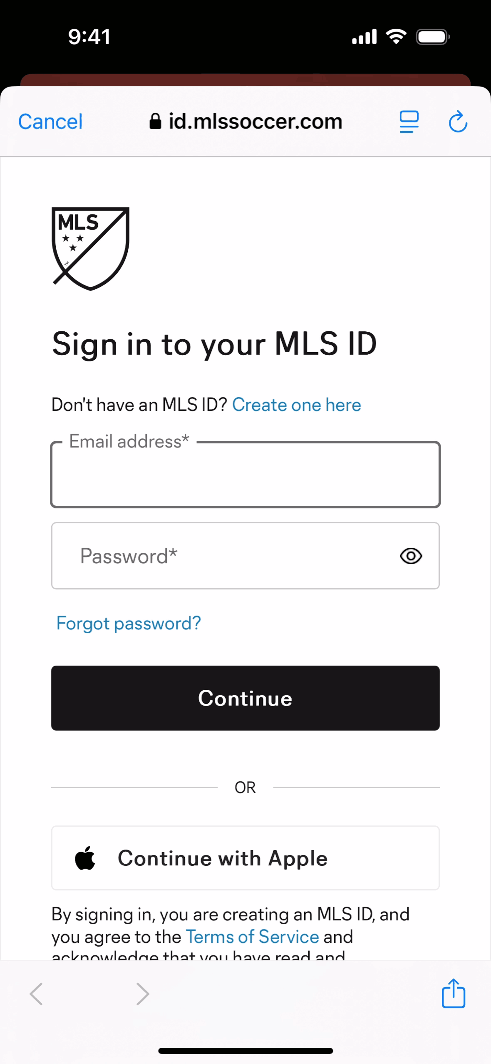 MLS iOS Sports interface screenshot 17