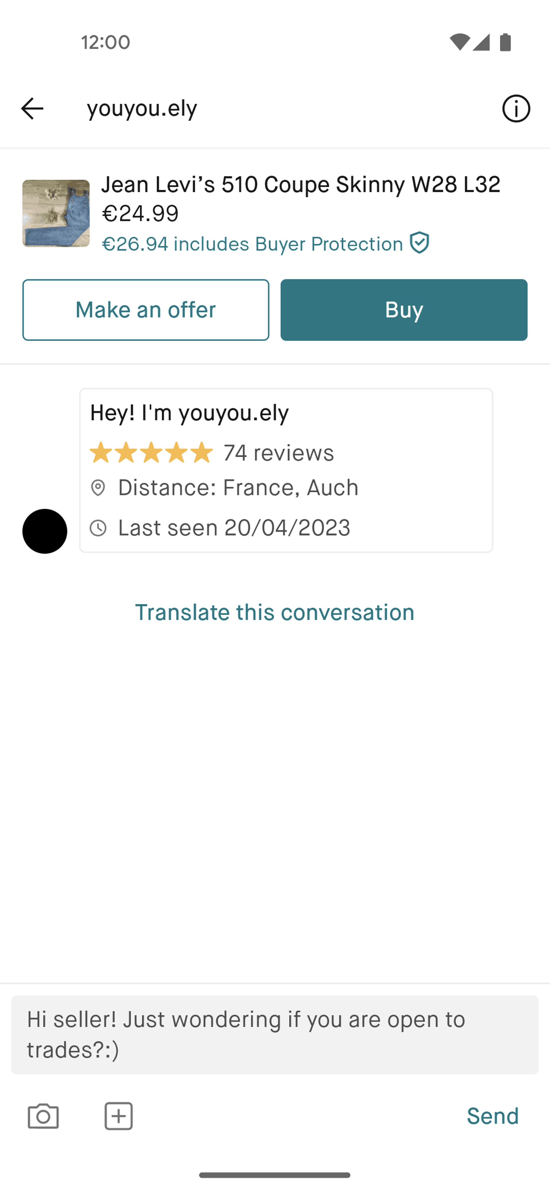 Vinted Android Shopping interface screenshot 19